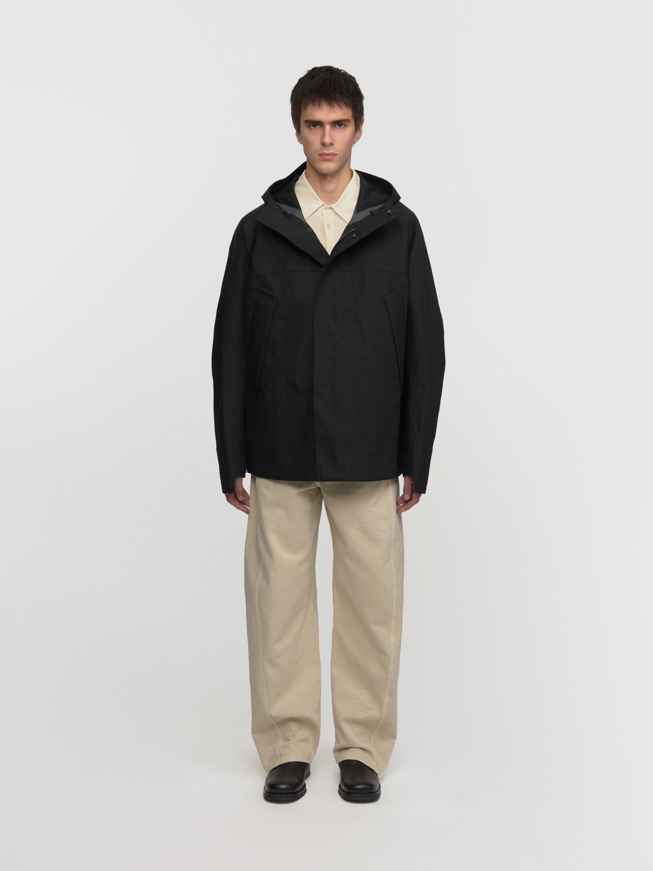 Soft Technical Parka in Black