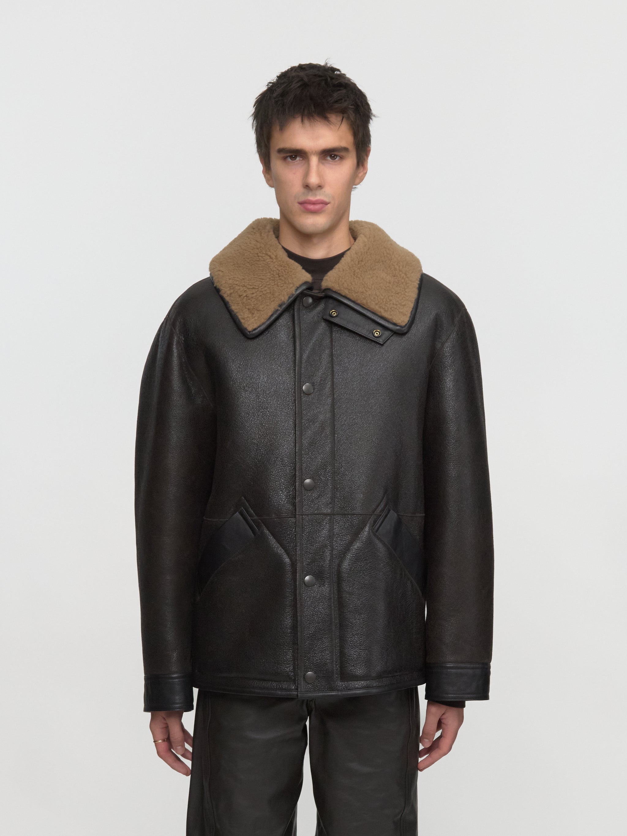 Shearling Coat in Espresso