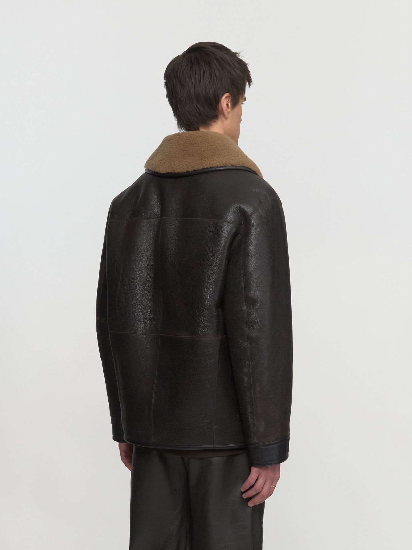 Shearling Coat in Espresso