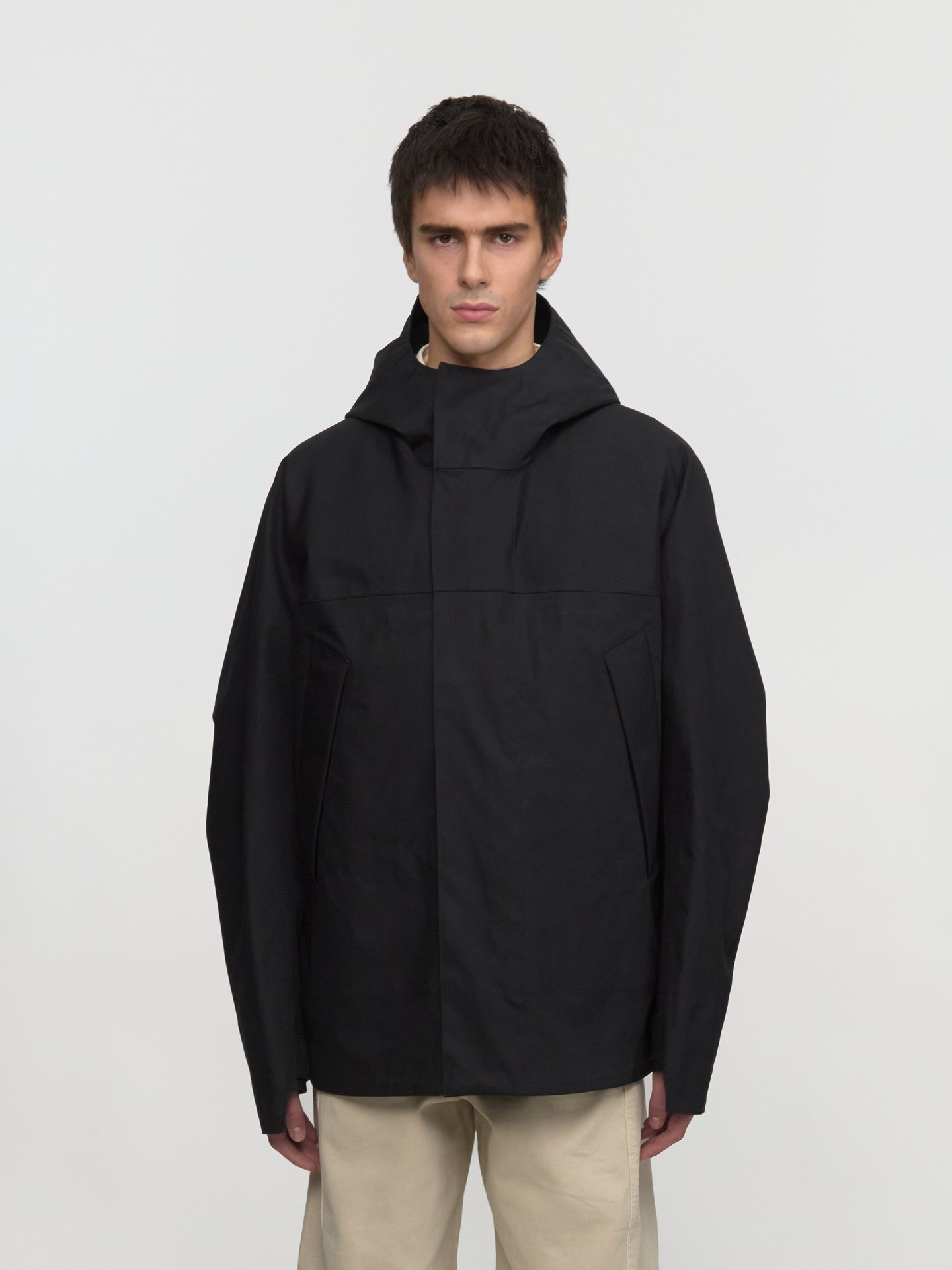 Soft Technical Parka in Black