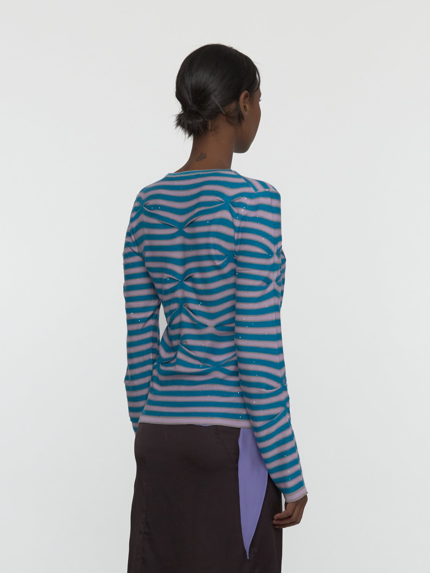 Zabriskie Longsleeve Top in Ocean Blue & Lilac