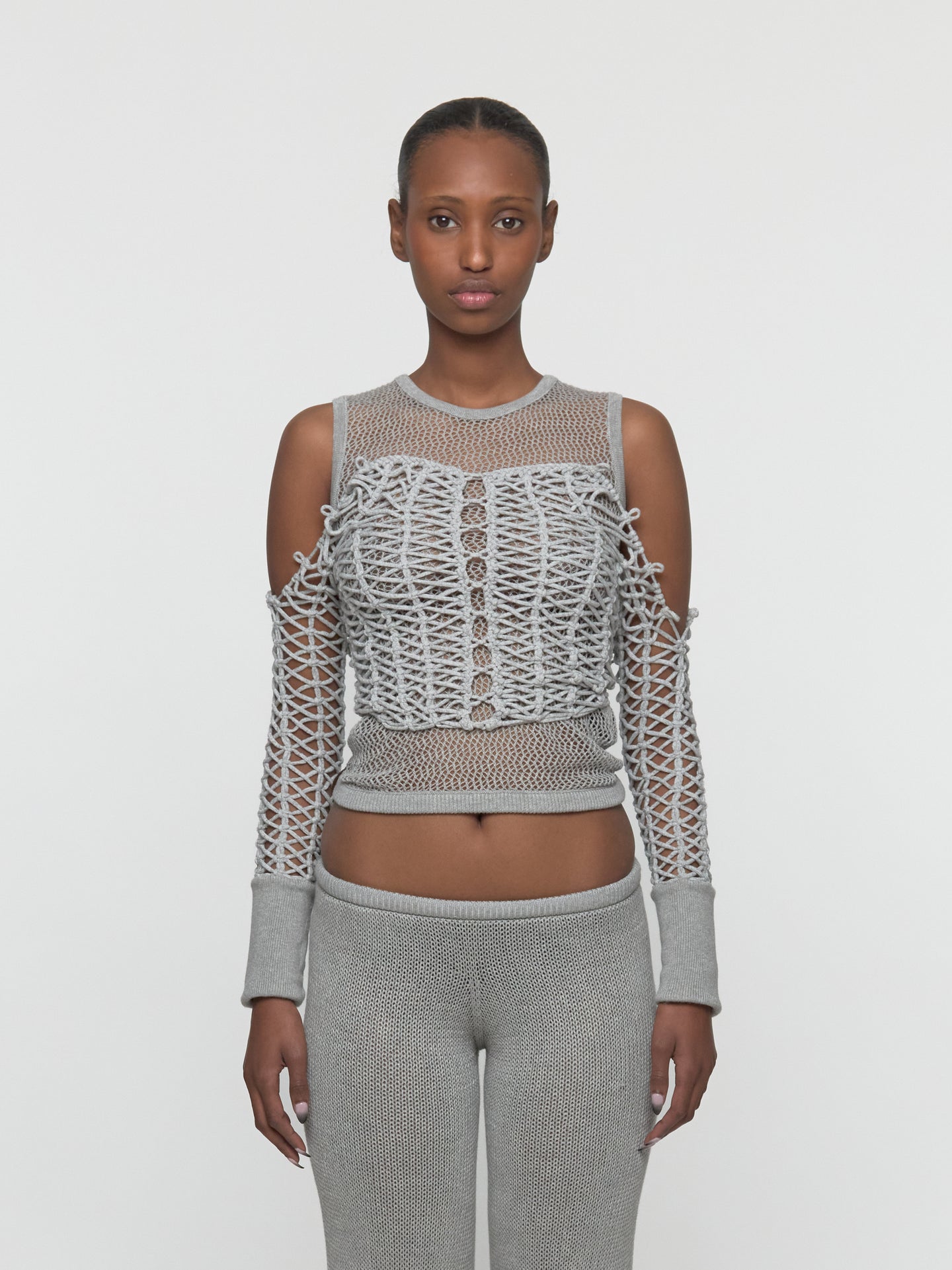 Armor Chain Crop Top in Silver