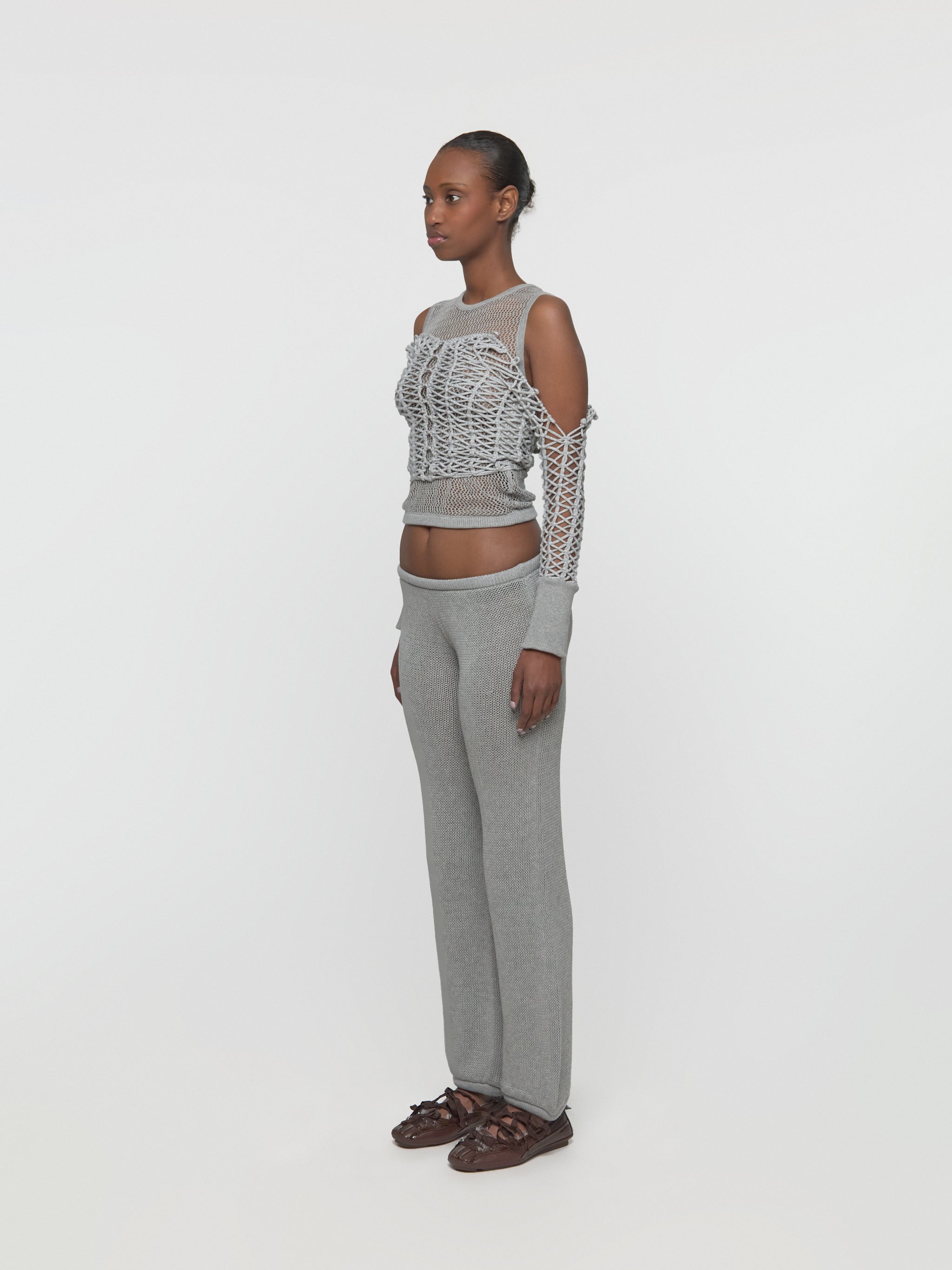 Armor Chain Crop Top in Silver