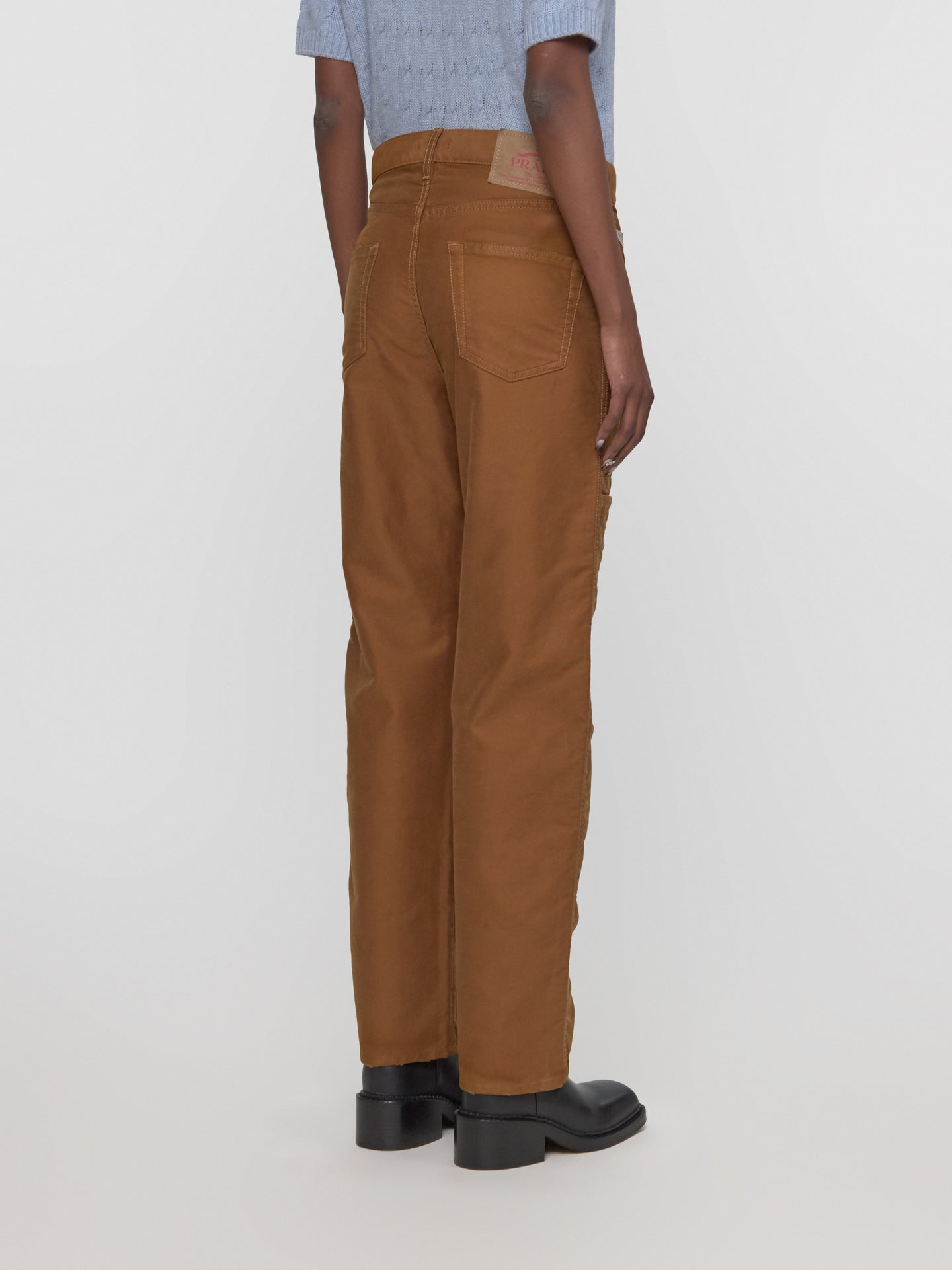 Moleskin Cargo Pants in Light Brown