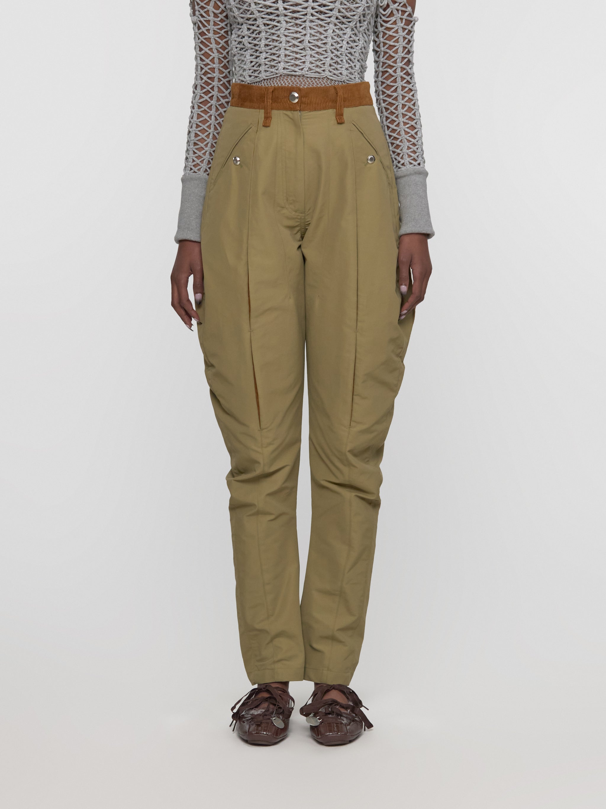 Chasseur Trouser in Olive Green & Honey