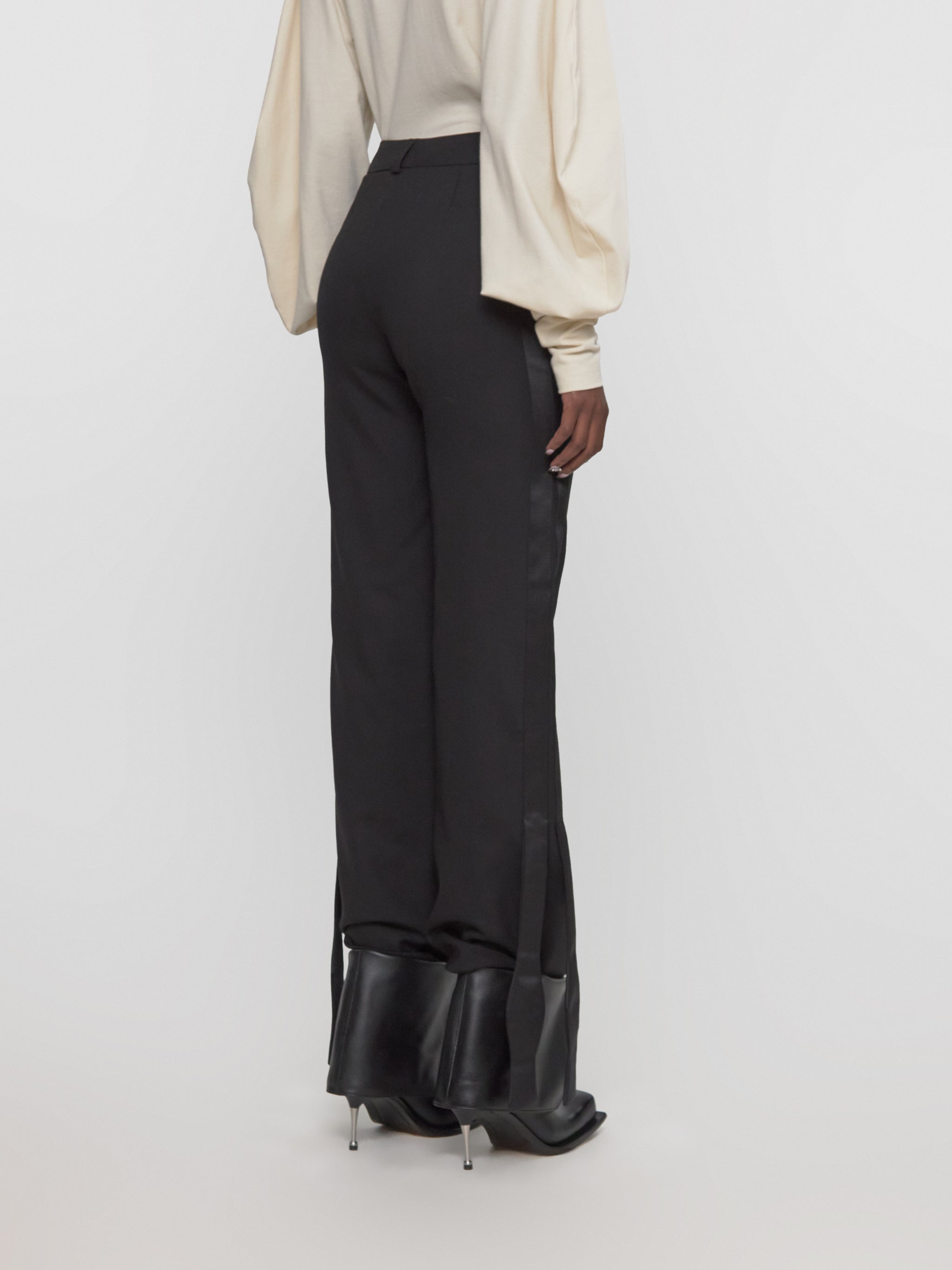 Halima Bow Tie Trousers in Black