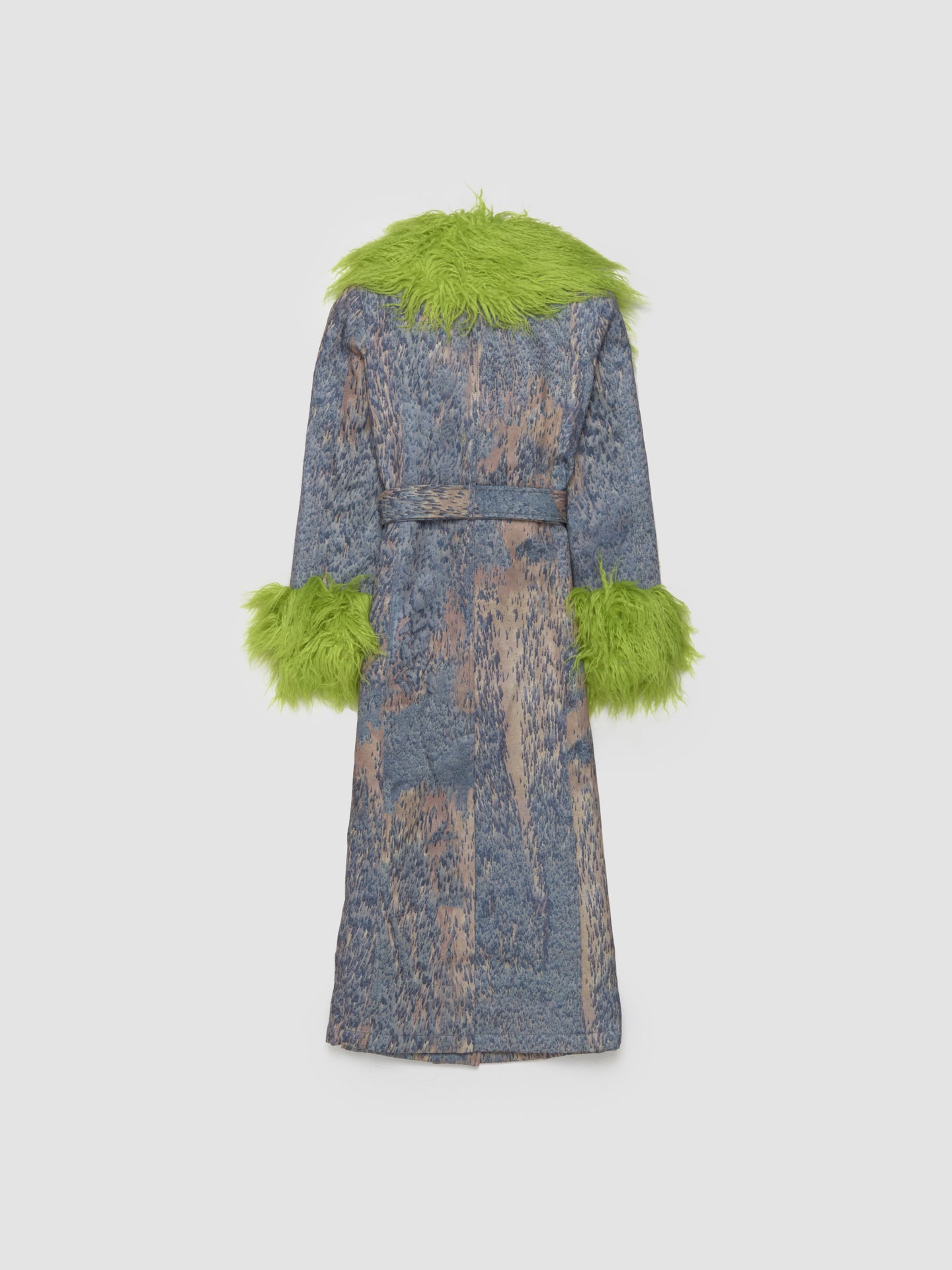 G-Roove Trench Coat in Blue & Green