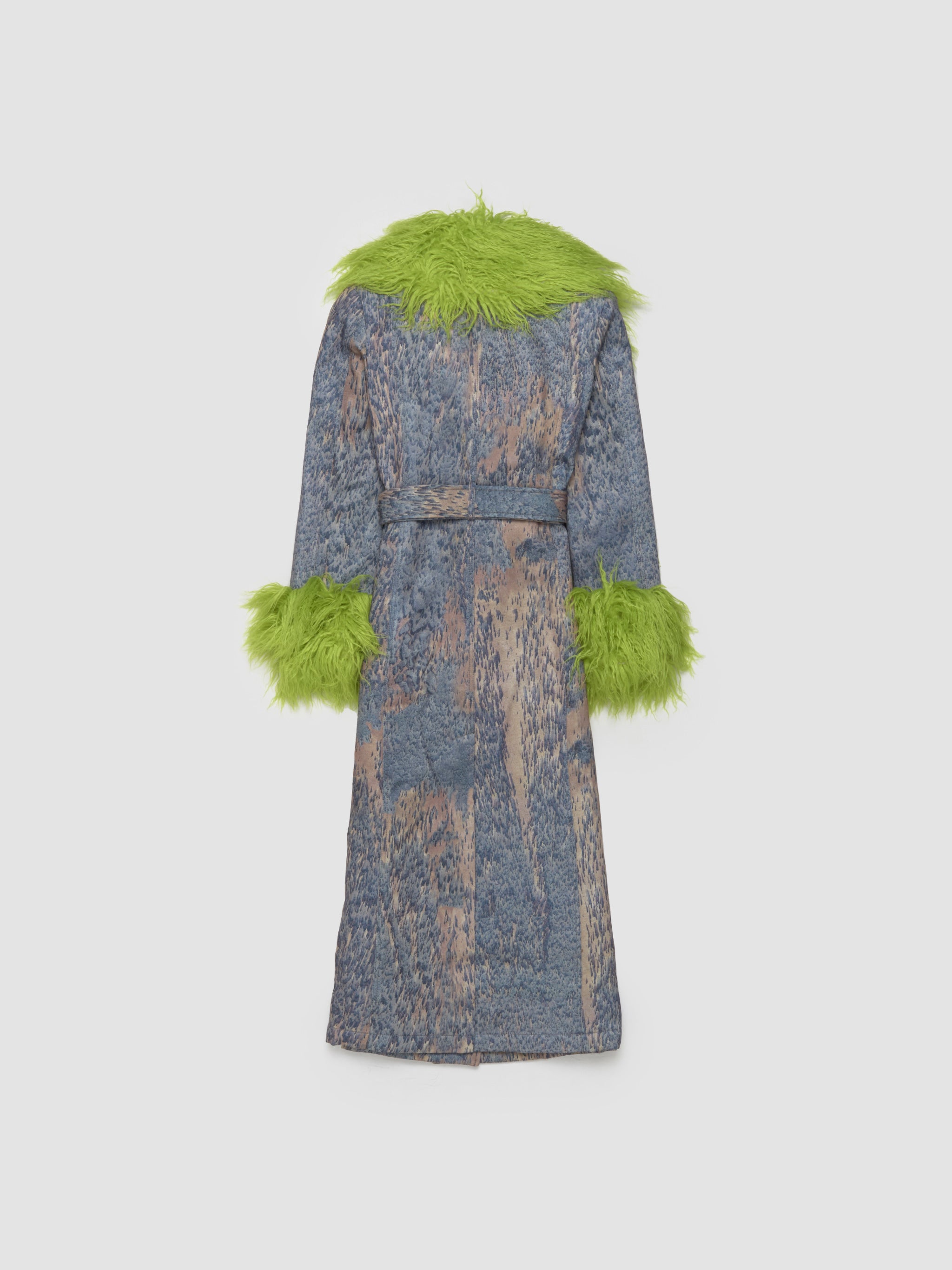 G-Roove Trench Coat in Blue & Green