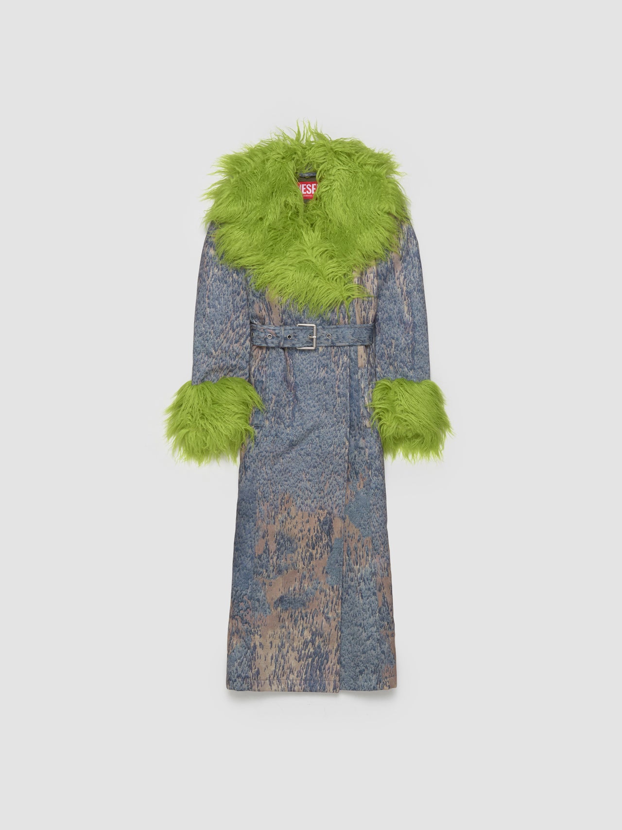 G-Roove Trench Coat in Blue & Green