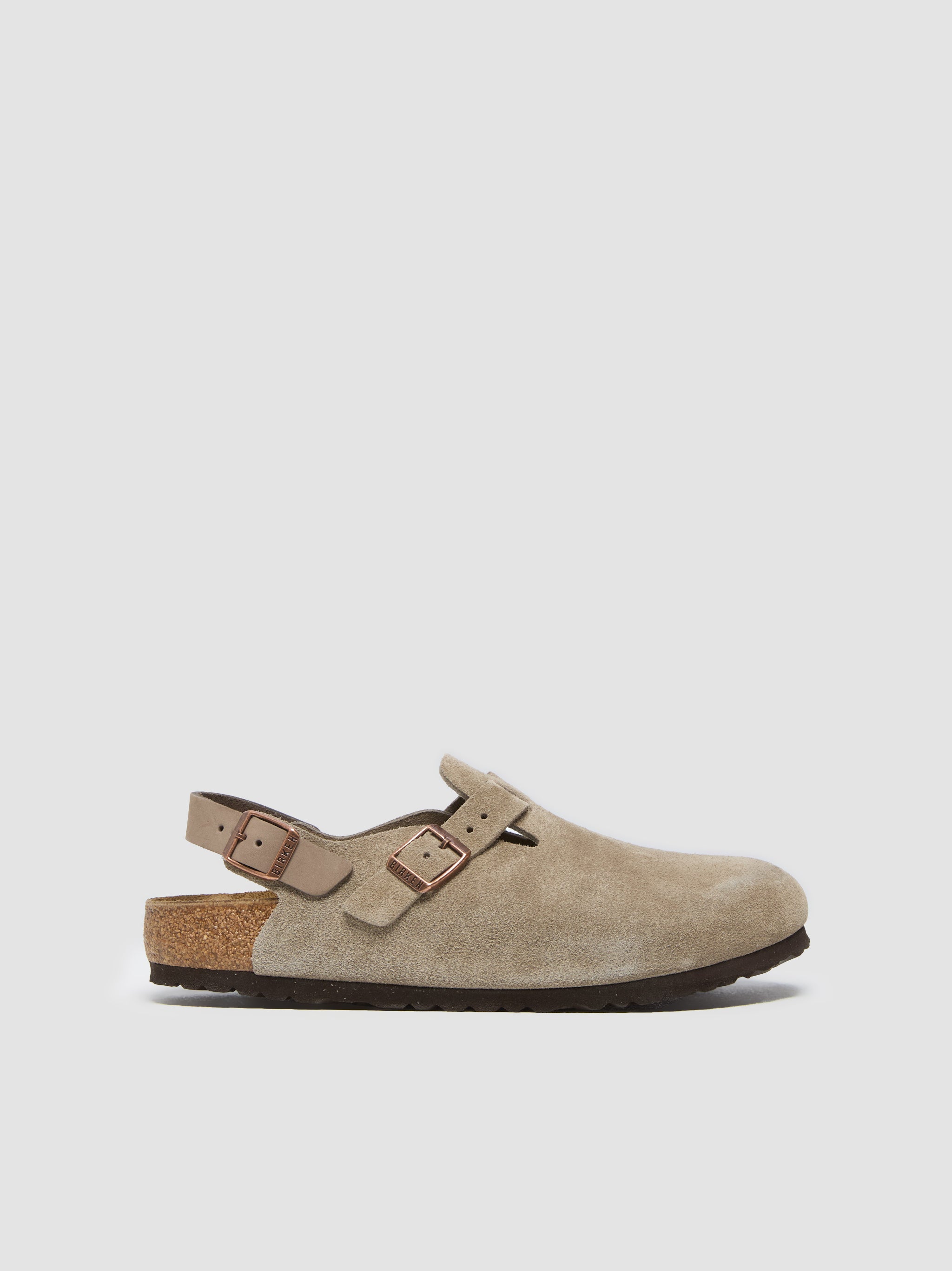 Tokio II Suede Clog in Taupe