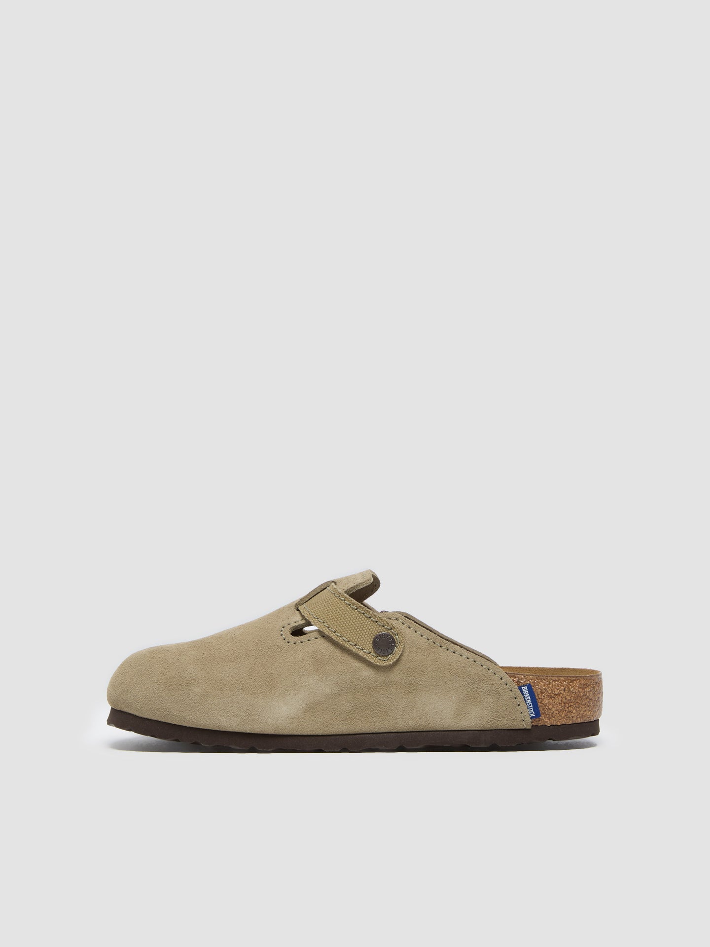 Boston Suede Clog in Faded Khaki