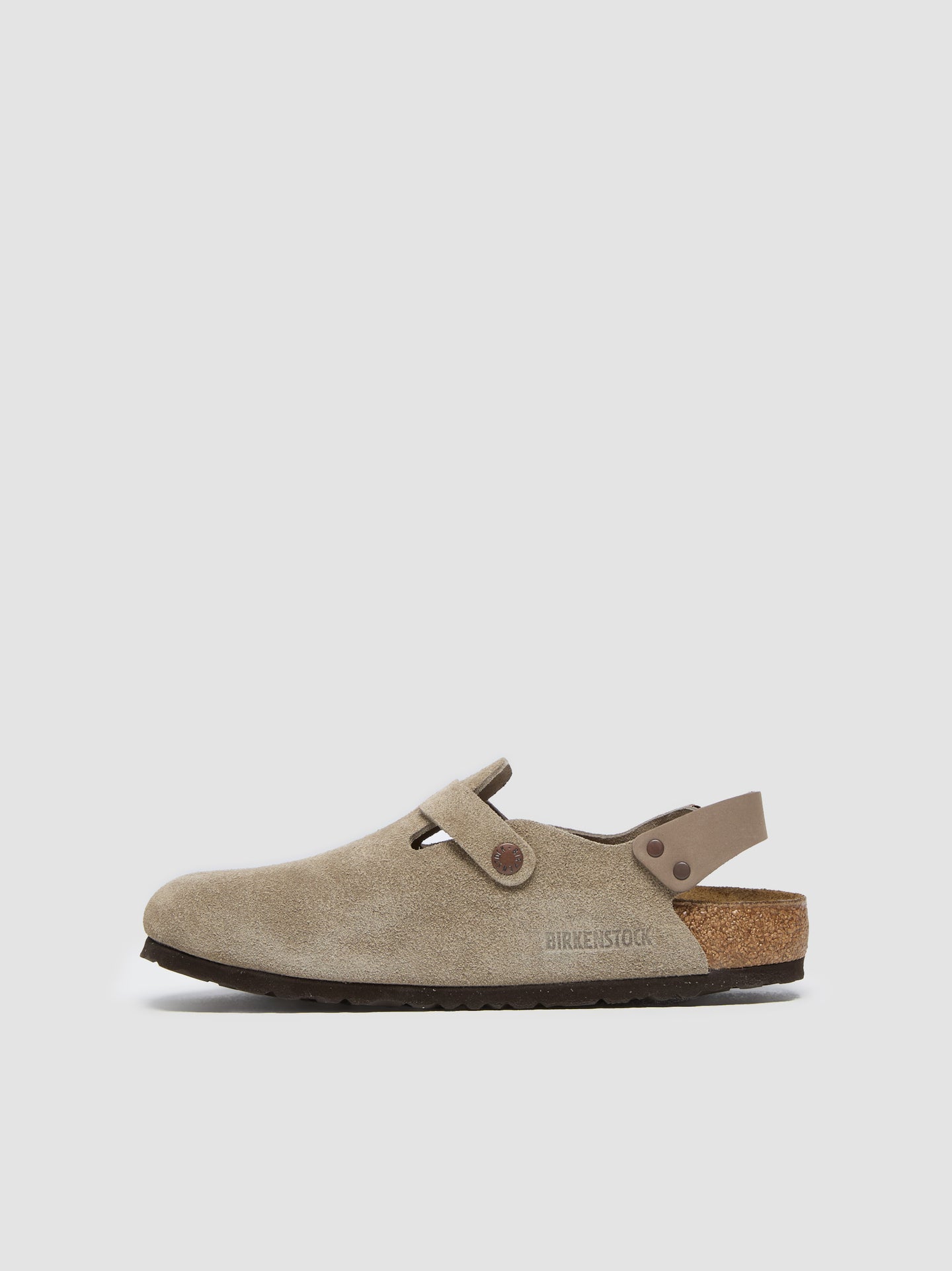 Tokio II Suede Clog in Taupe