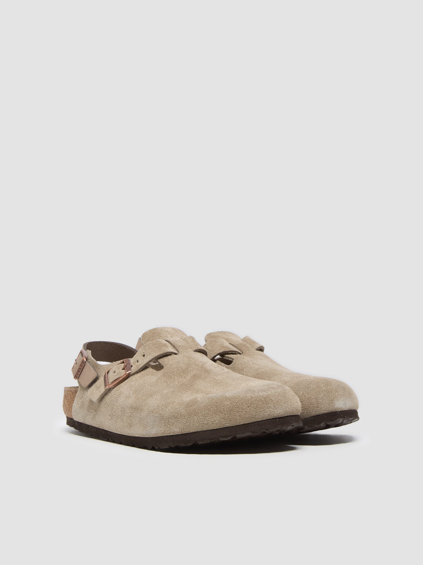 Tokio II Suede Clog in Taupe