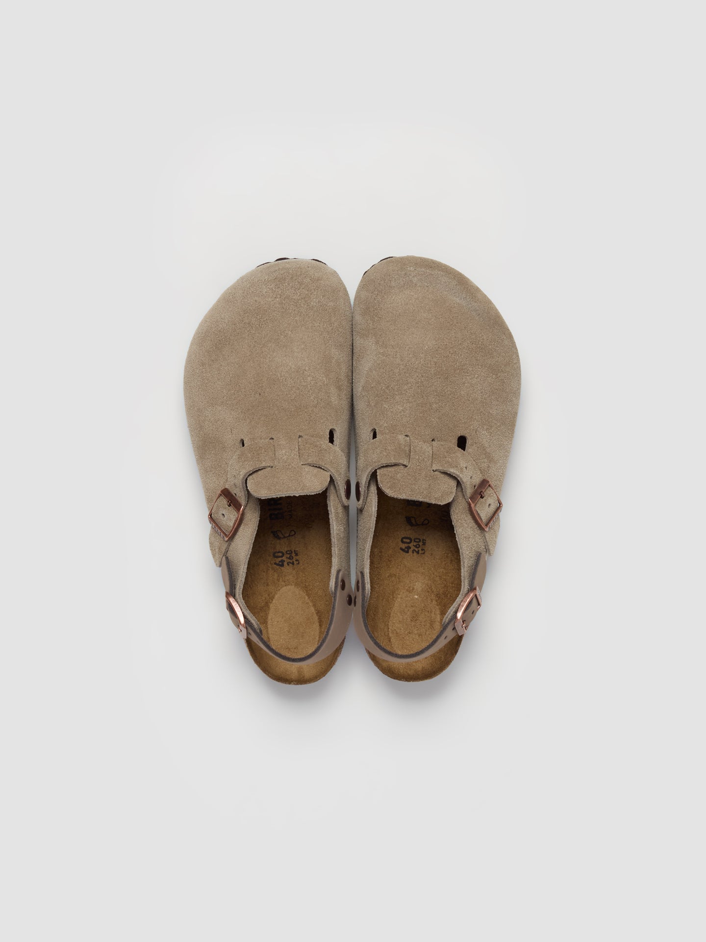 Tokio II Suede Clog in Taupe