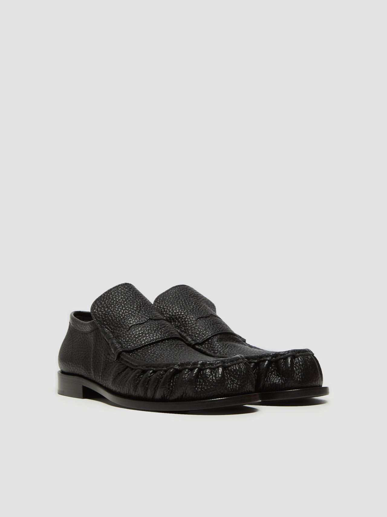 Men's Leather Loafers in Black