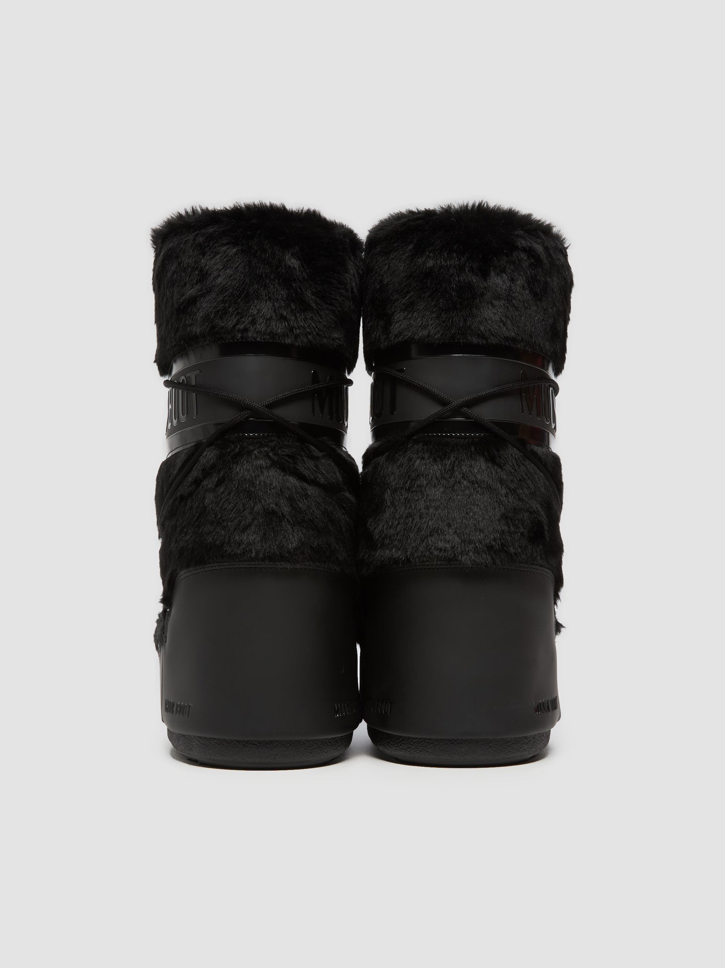 Moon Boot Icon Faux Fur in Black