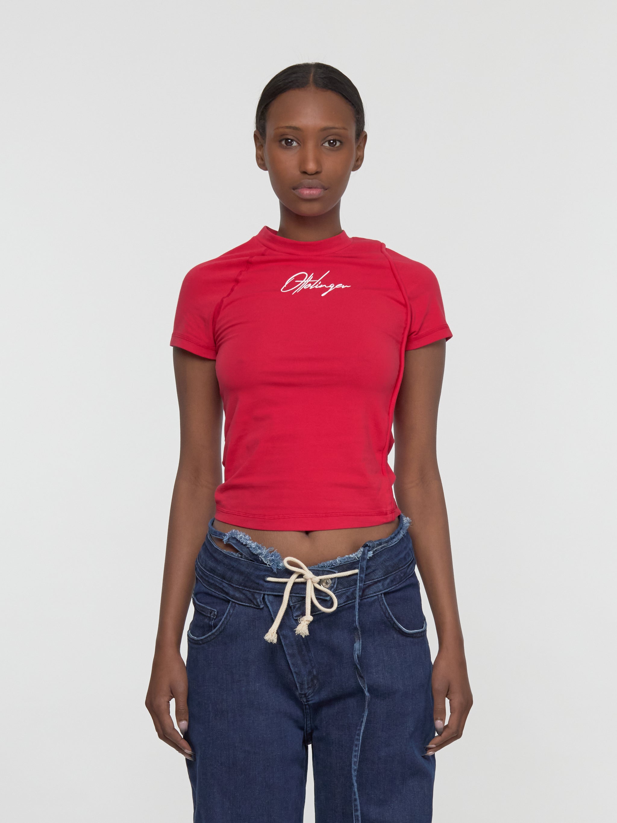 Deconstructed T-Shirt in Red