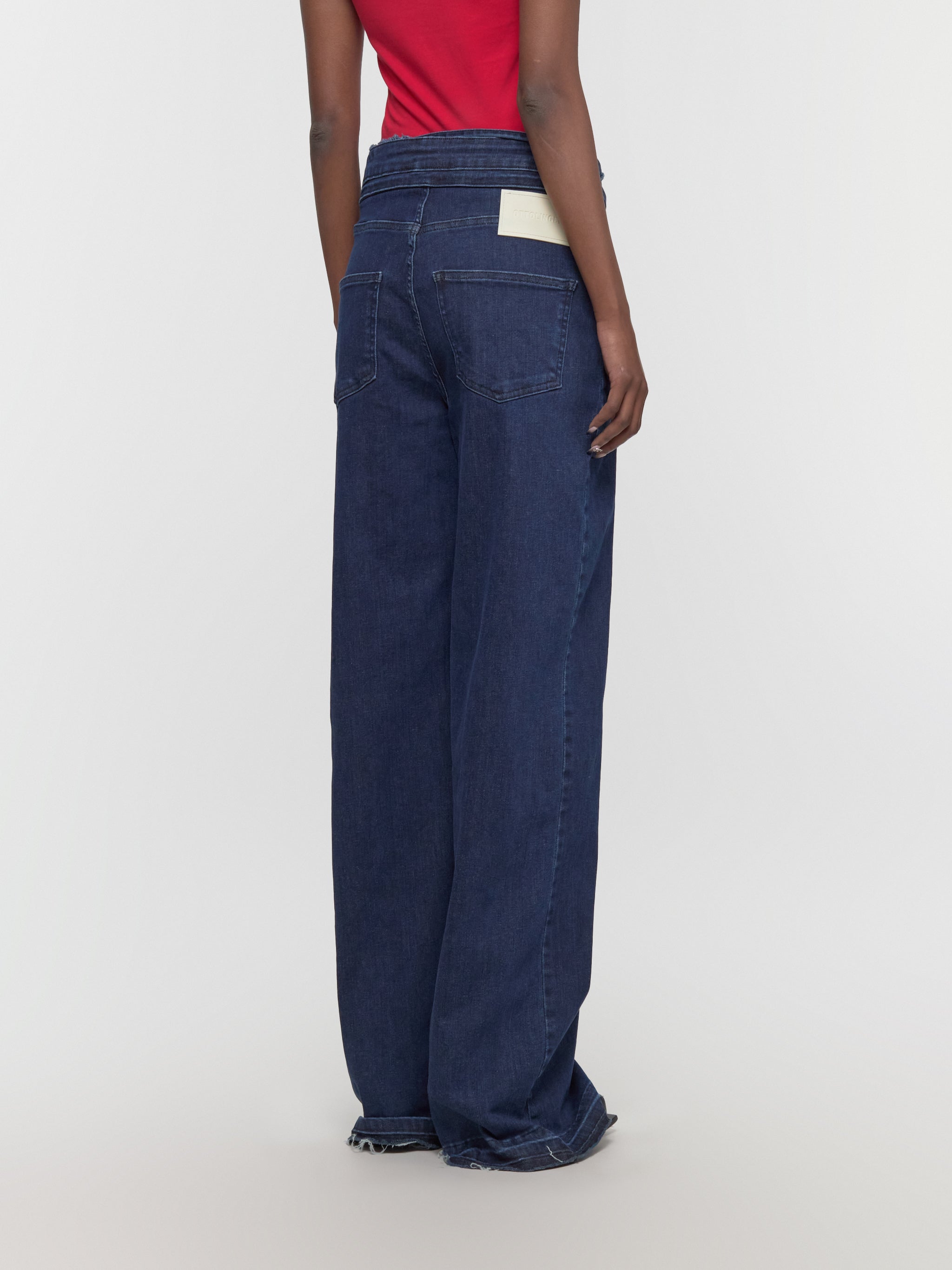 Double Fold Pants in Blue