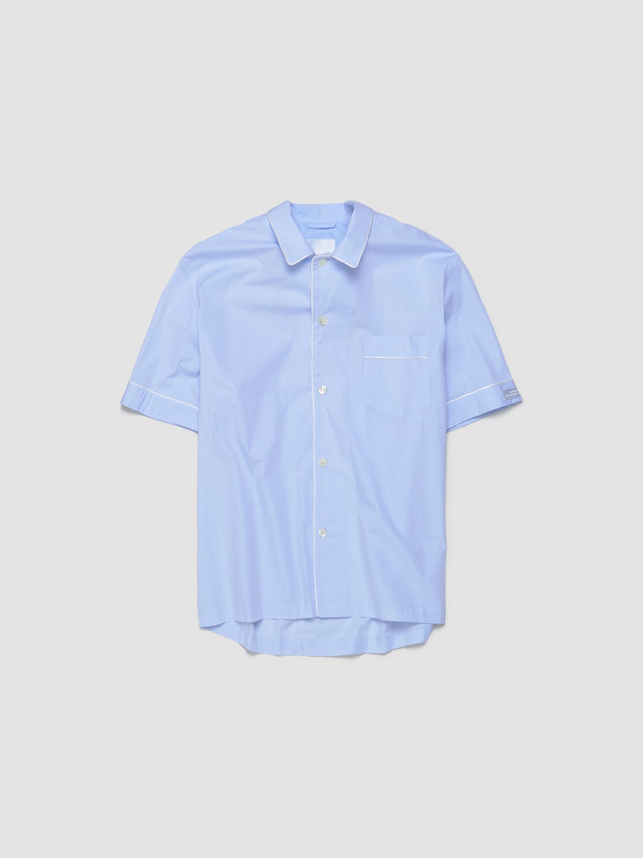 Dolce Short Sleeve Shirt in Light Blue Dots Jacquard