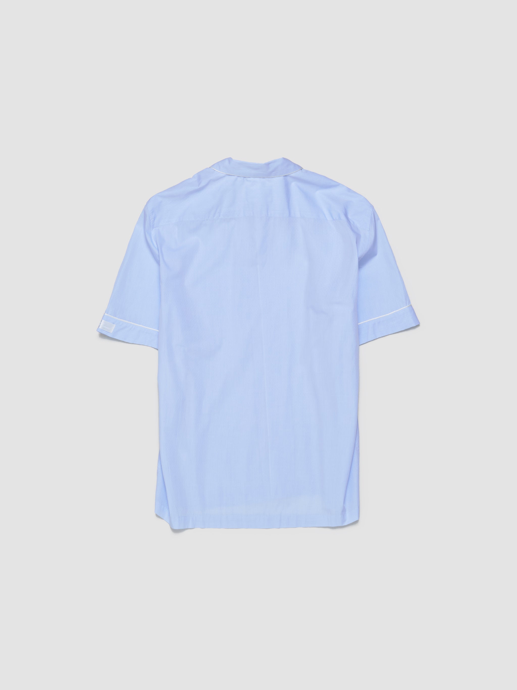 Dolce Short Sleeve Shirt in Light Blue Dots Jacquard