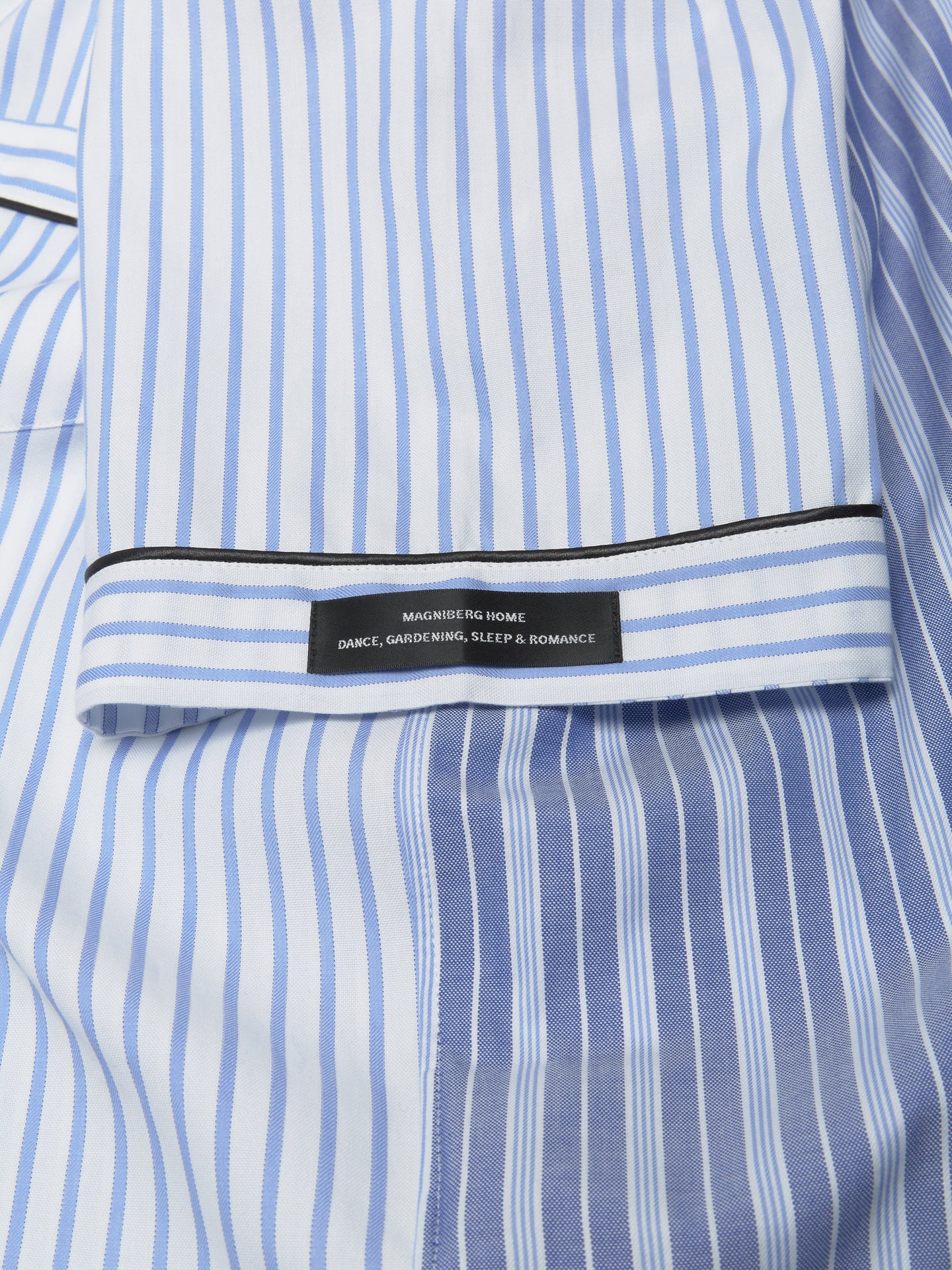 Wall Street Short Sleeve Shirt  in Blue Stripes Two