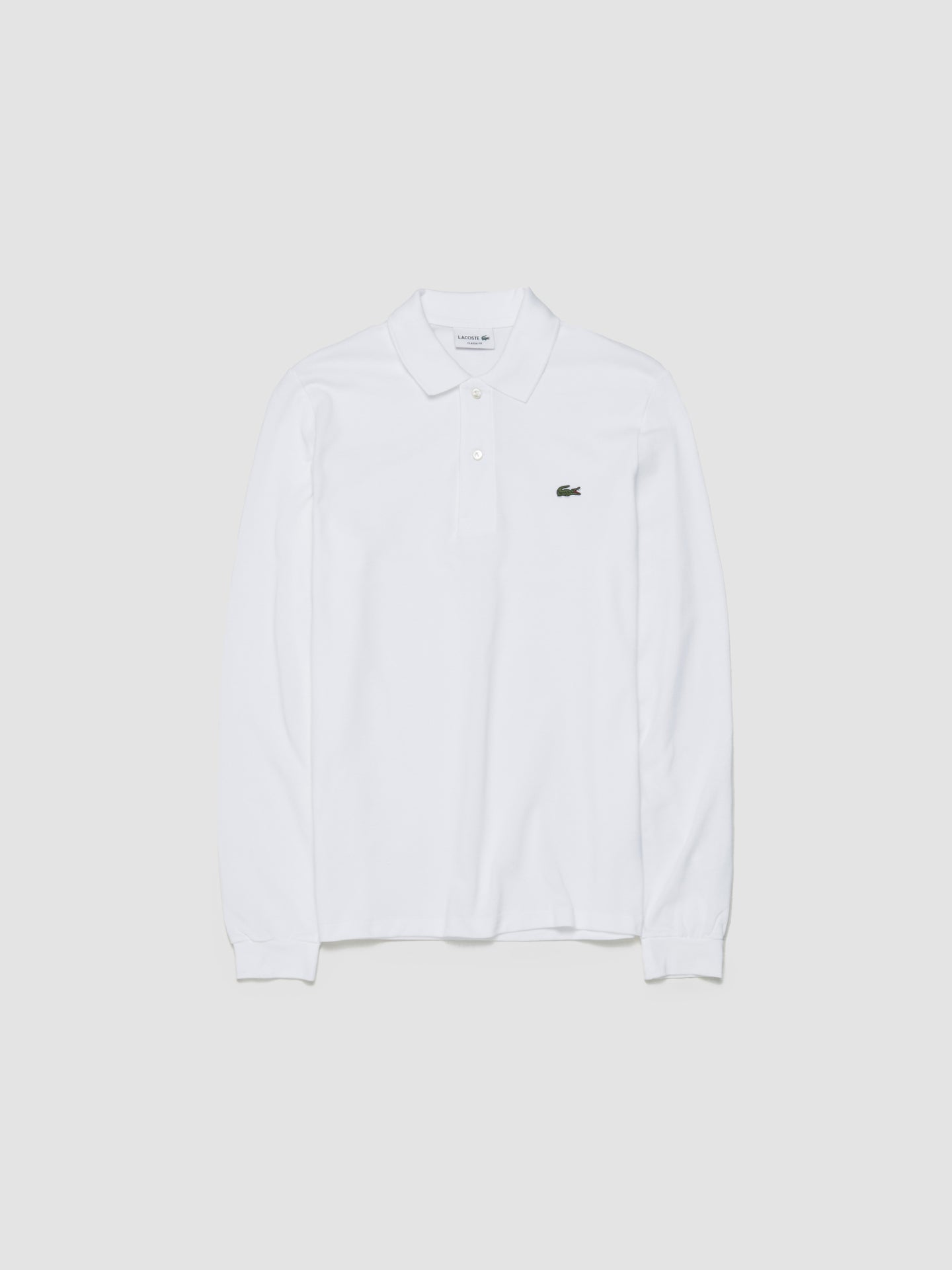 Long Sleeved Polo in White