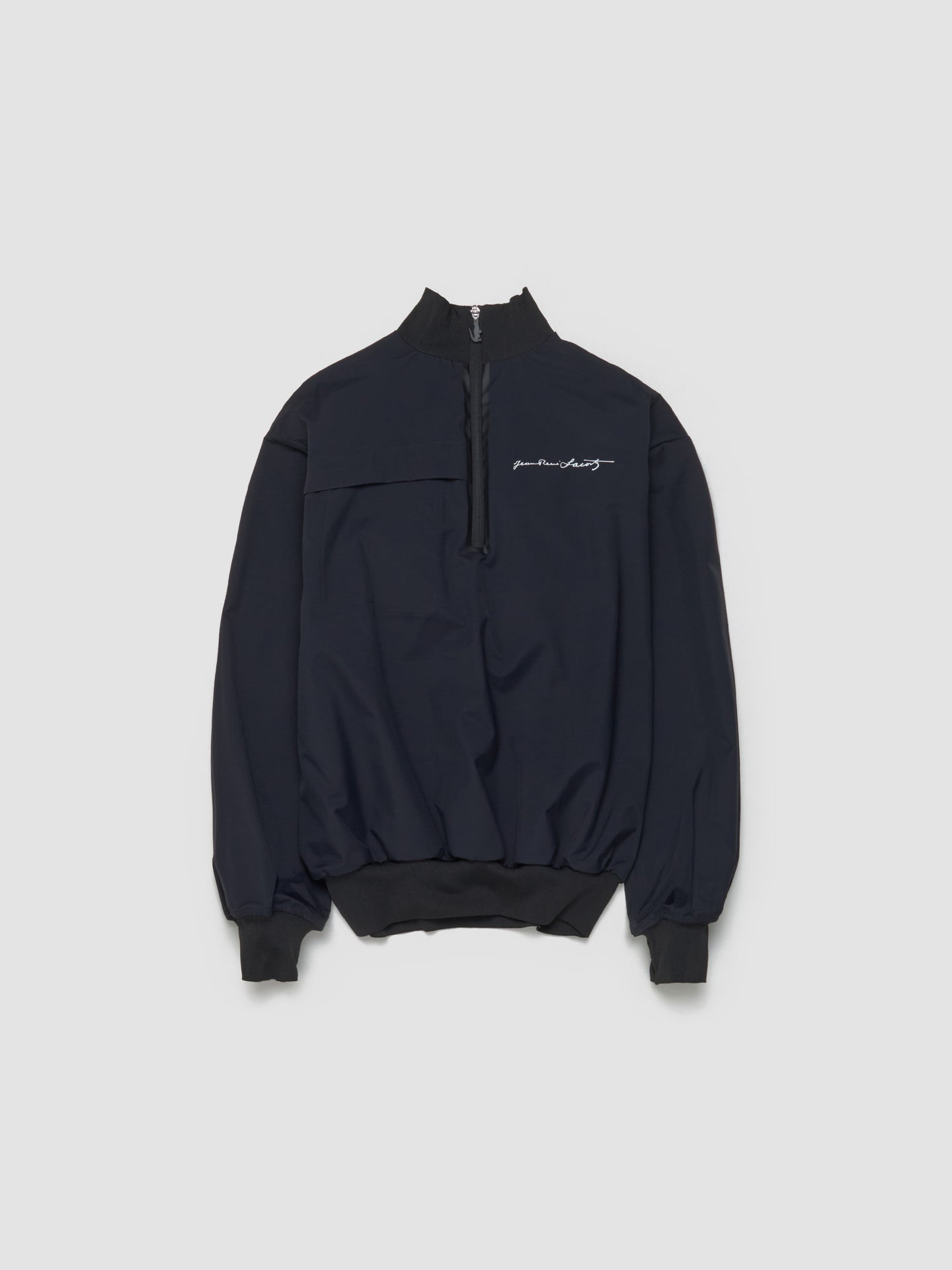 Half-Zip Windbreaker in Black