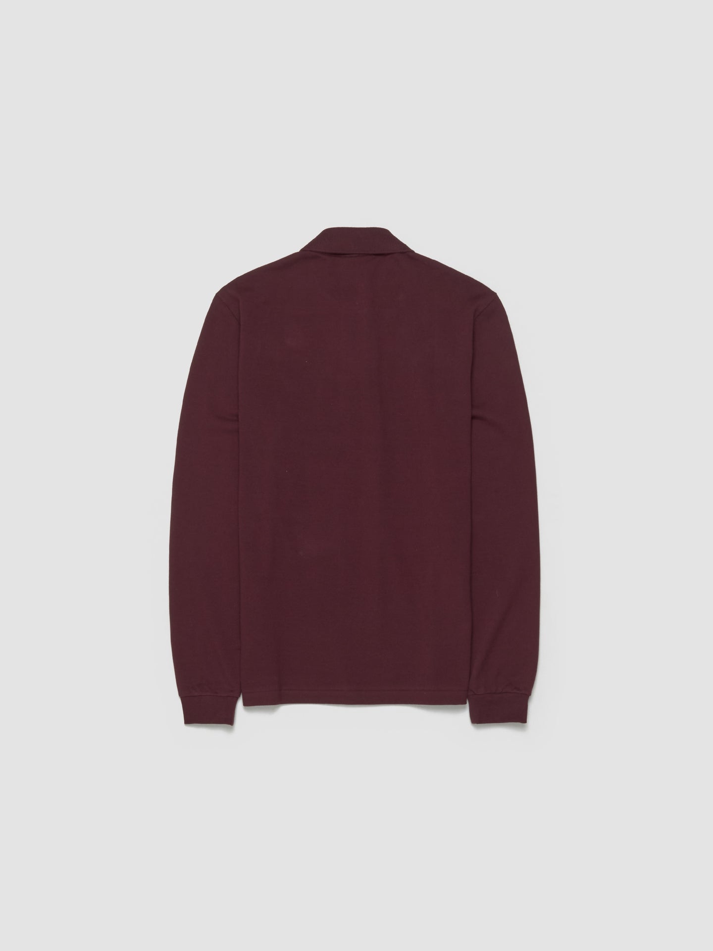 Long Sleeved Polo in Burgundy