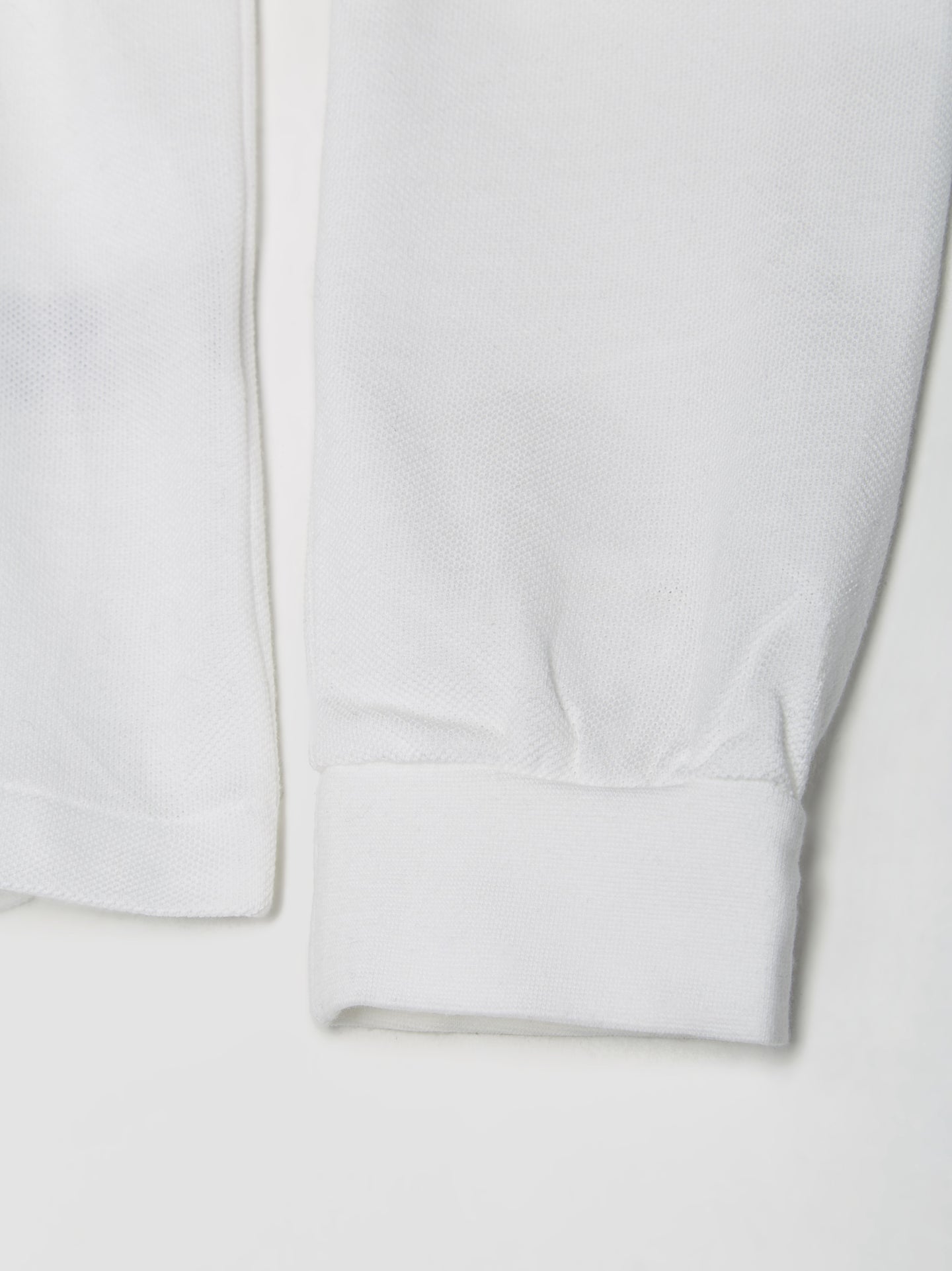 Long Sleeved Polo in White