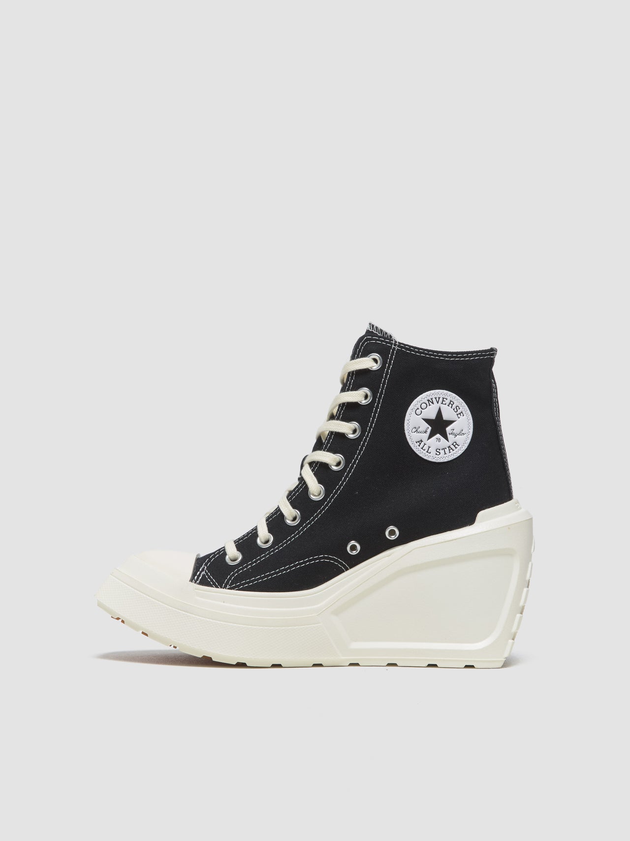 Chuck 70 De Luxe Wedge Hi Sneaker in Black & Egret