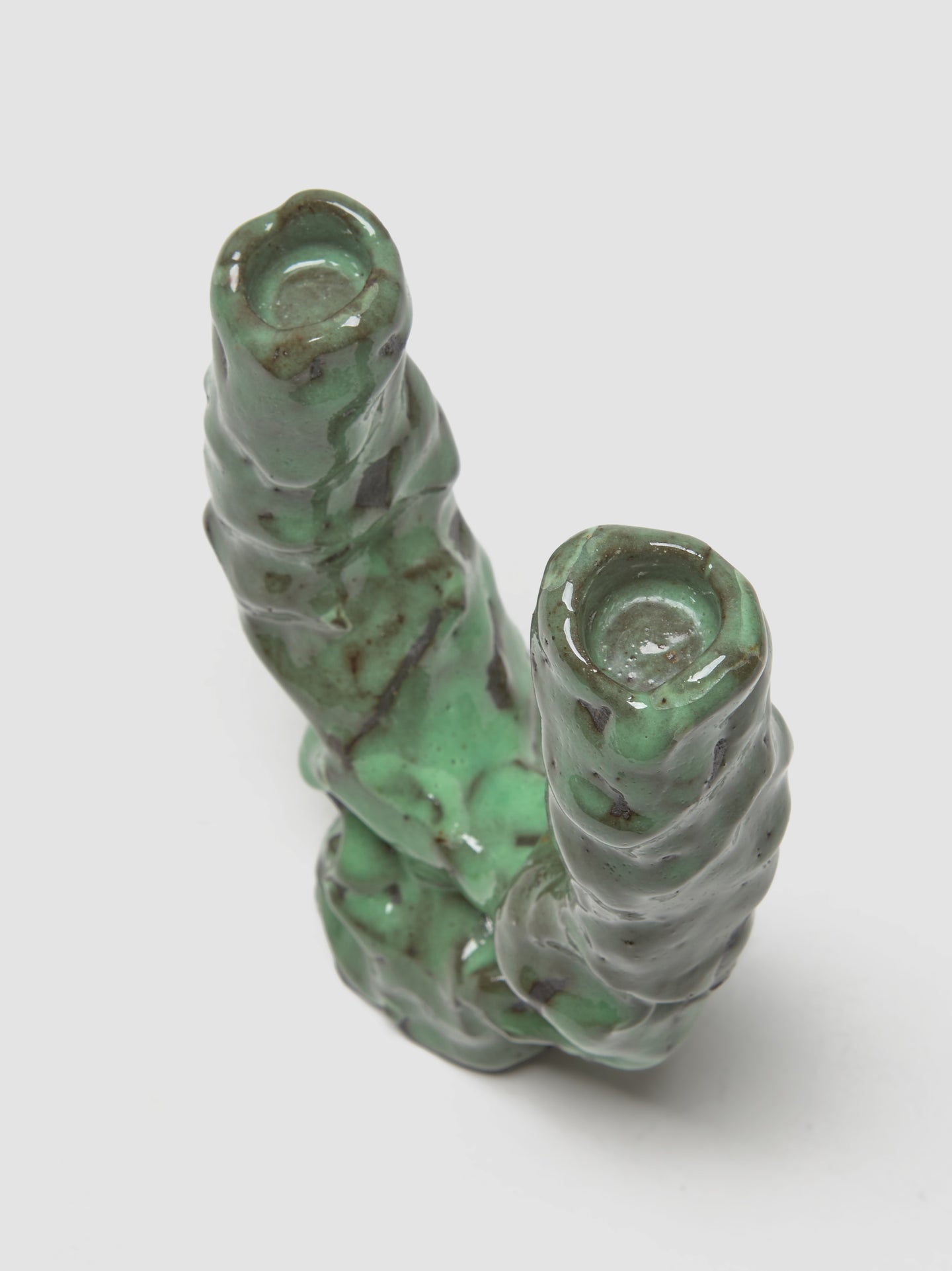 Candle Holder Double in Green