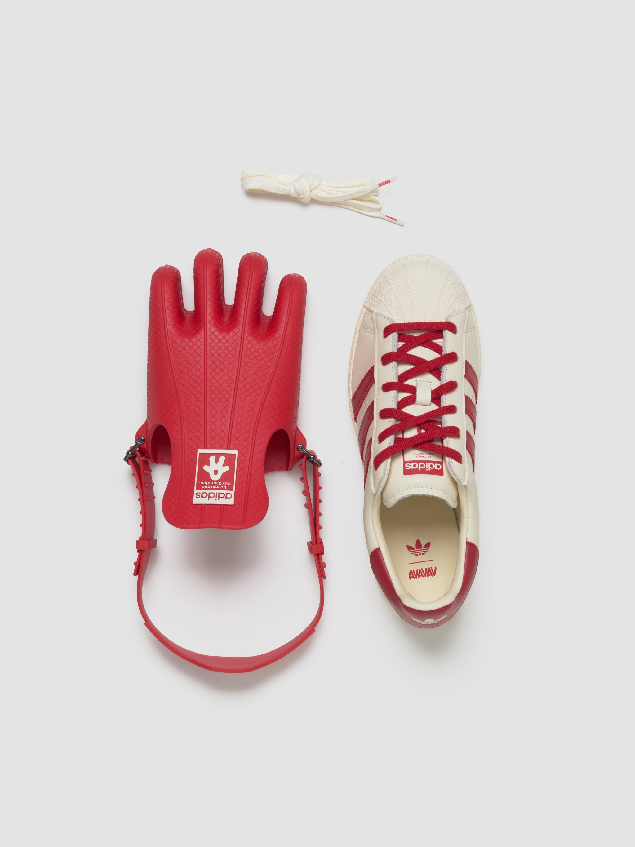 Adidas - x Avavav Superfinger Superstar Sneaker in Better Scarlet & Off White - JP7142 Voo Store Adidas - x Avavav Superfinger Superstar Sneaker in Better Scarlet & Off White - JP7142 Voo Store