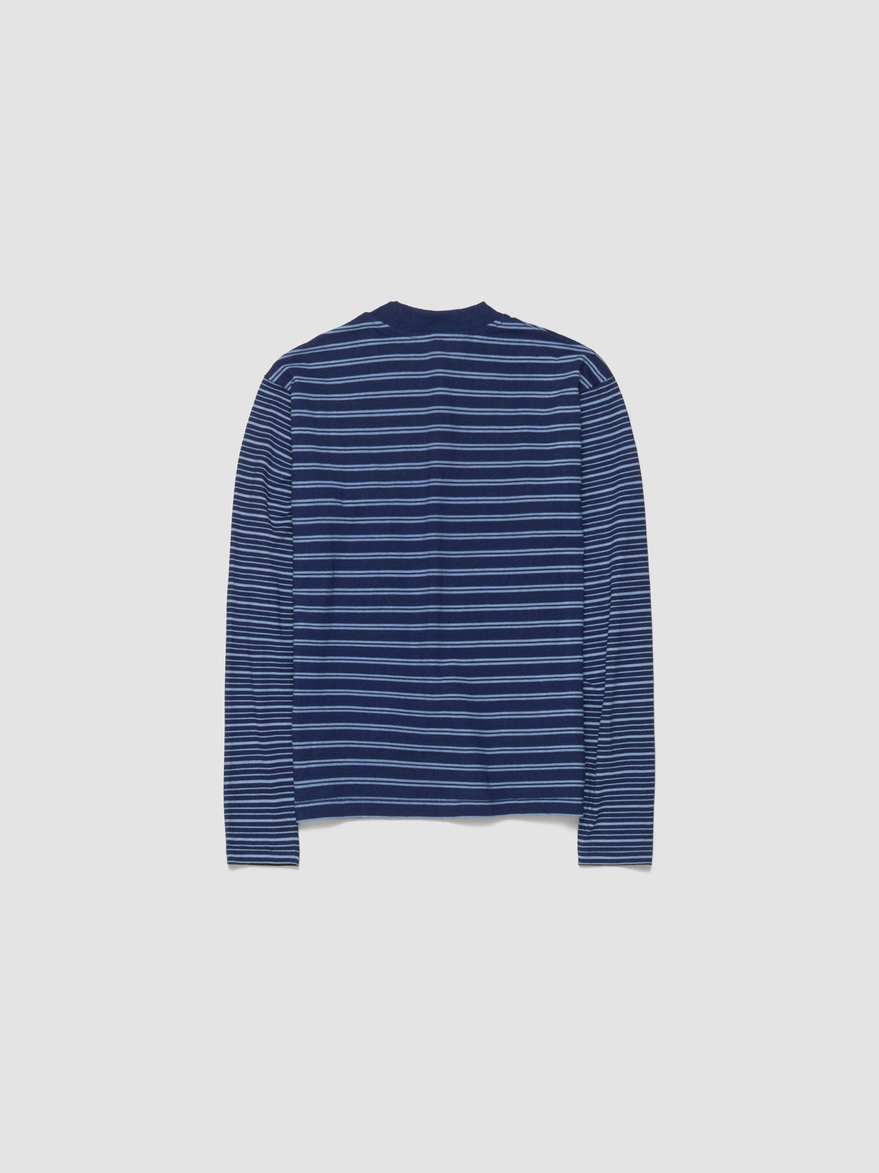 Longsleeve Mockneck T-Shirt in Indigo