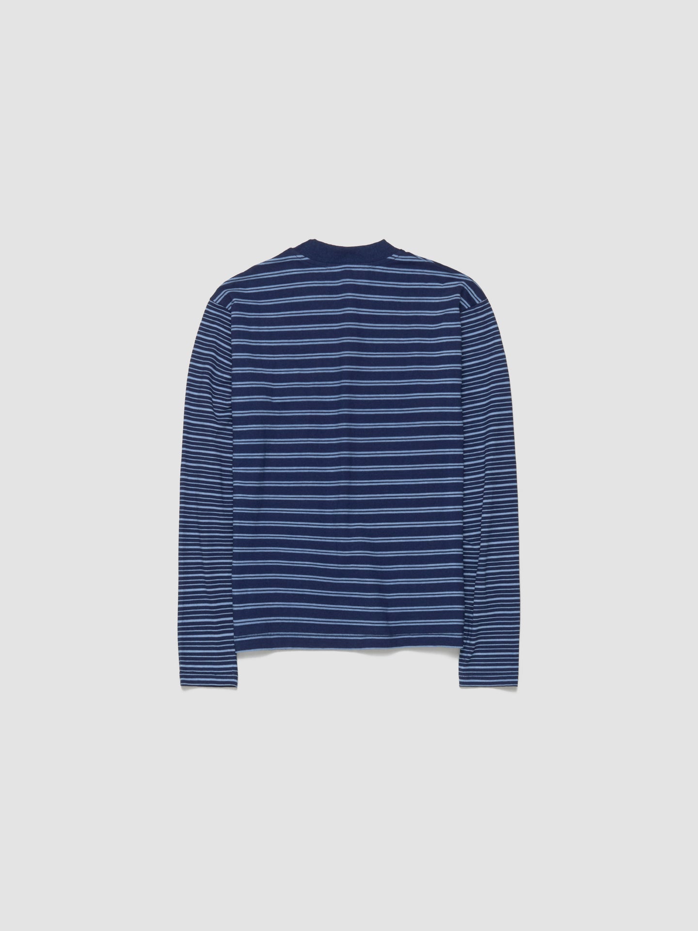 Longsleeve Mockneck T-Shirt in Indigo