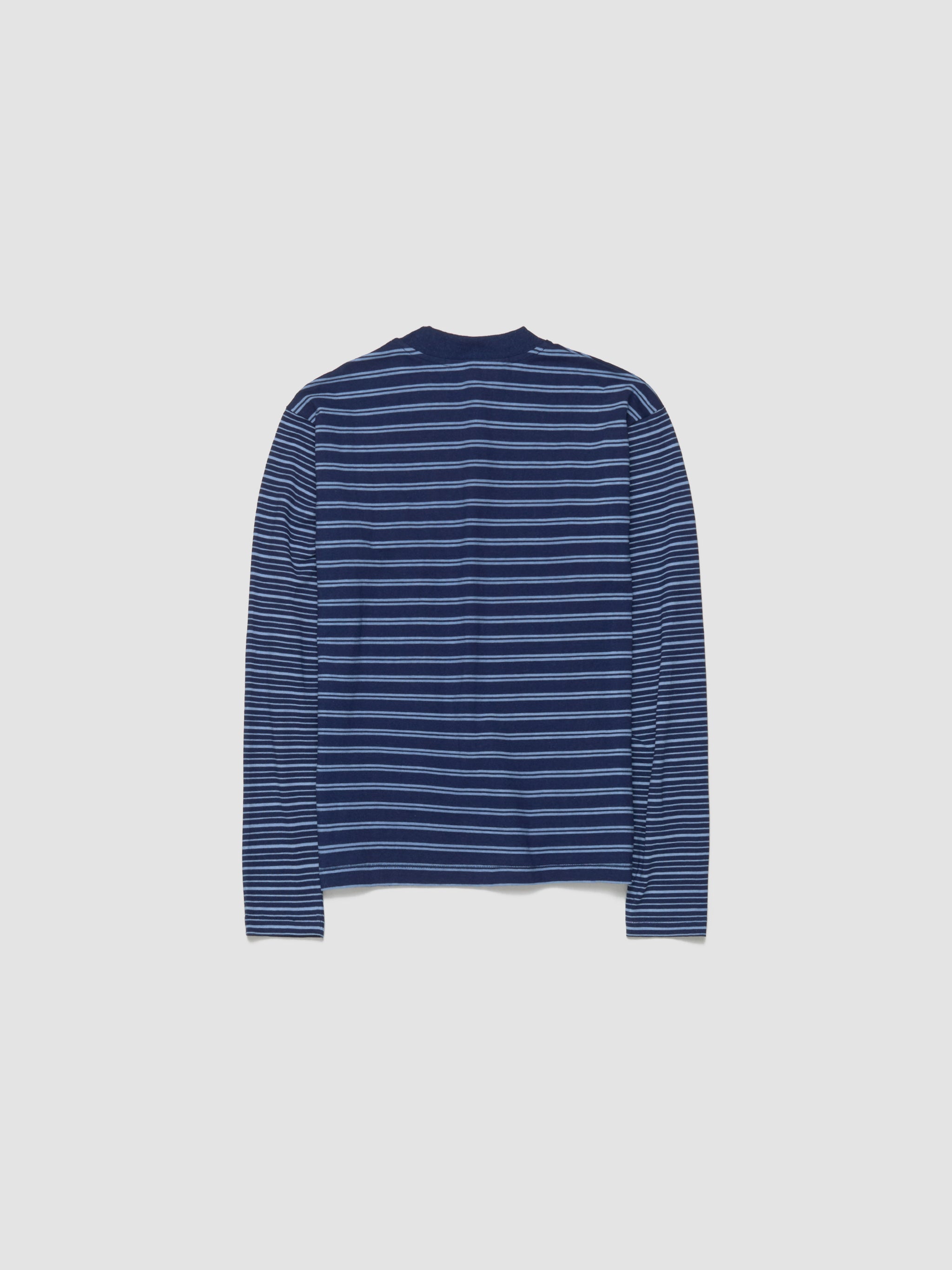 Longsleeve Mockneck T-Shirt in Indigo