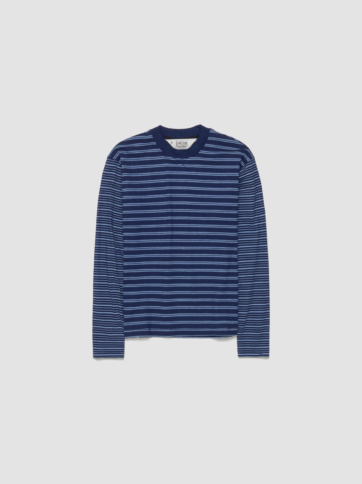 Longsleeve Mockneck T-Shirt in Indigo