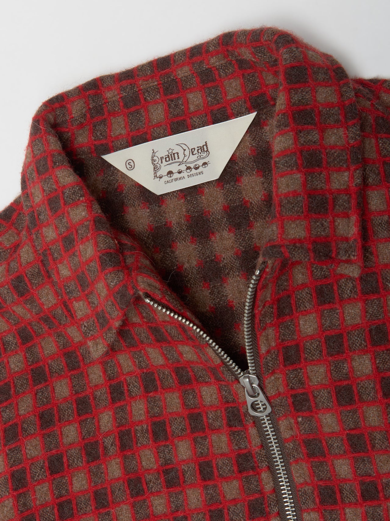 Check Mate Flannel Zip-Up Shirt in Brown