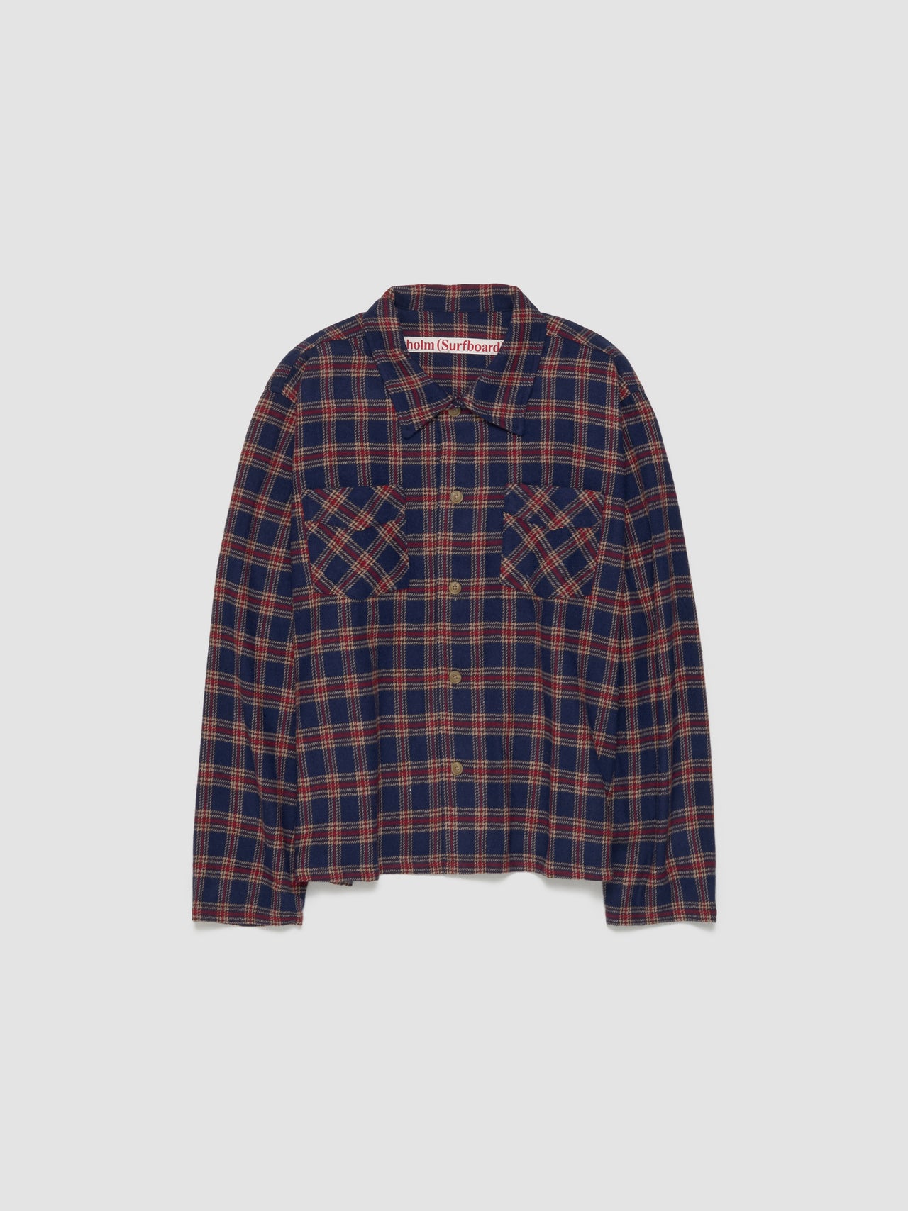 Club Overshirt in Red Blue Check