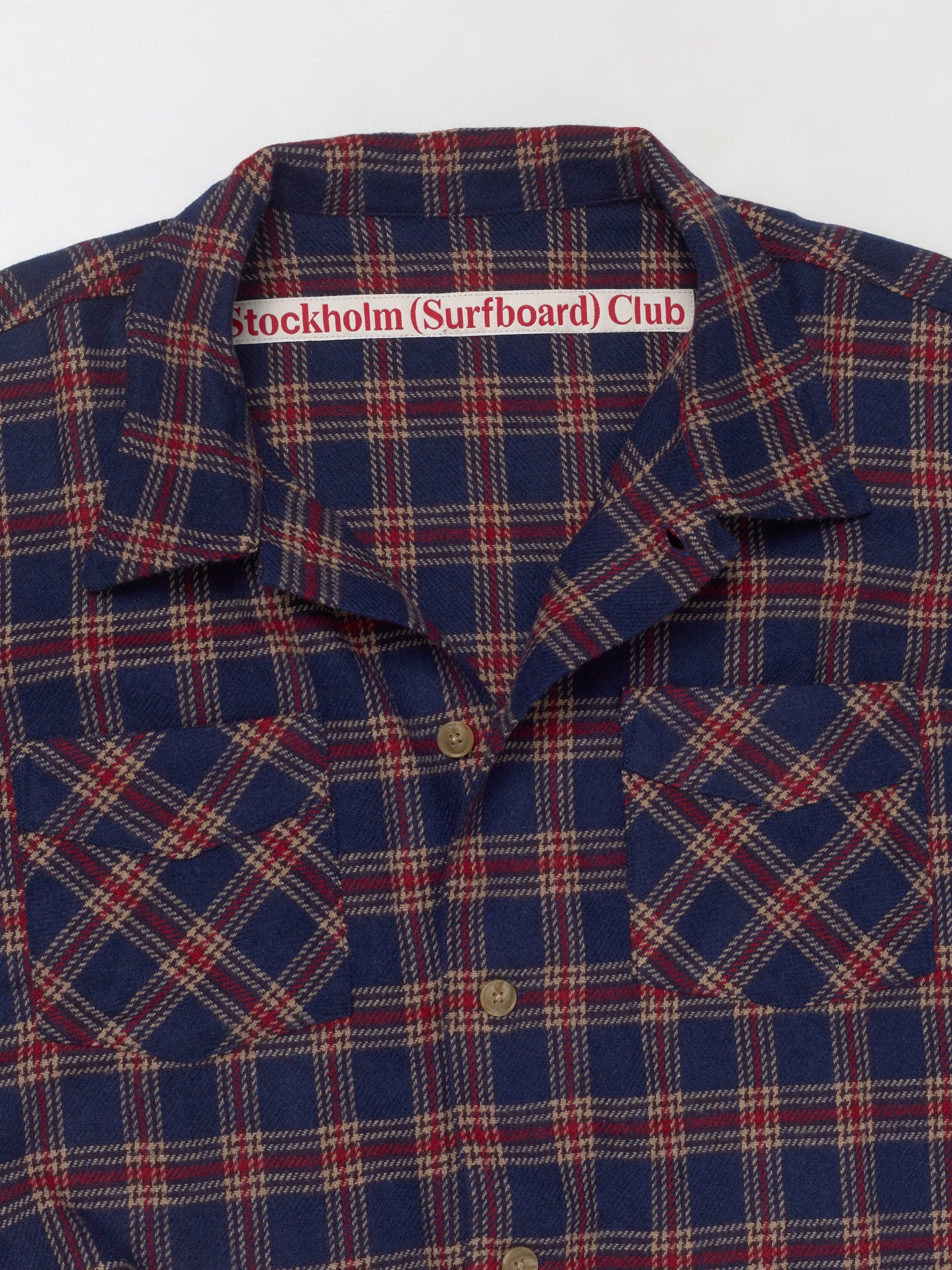 Club Overshirt in Red Blue Check