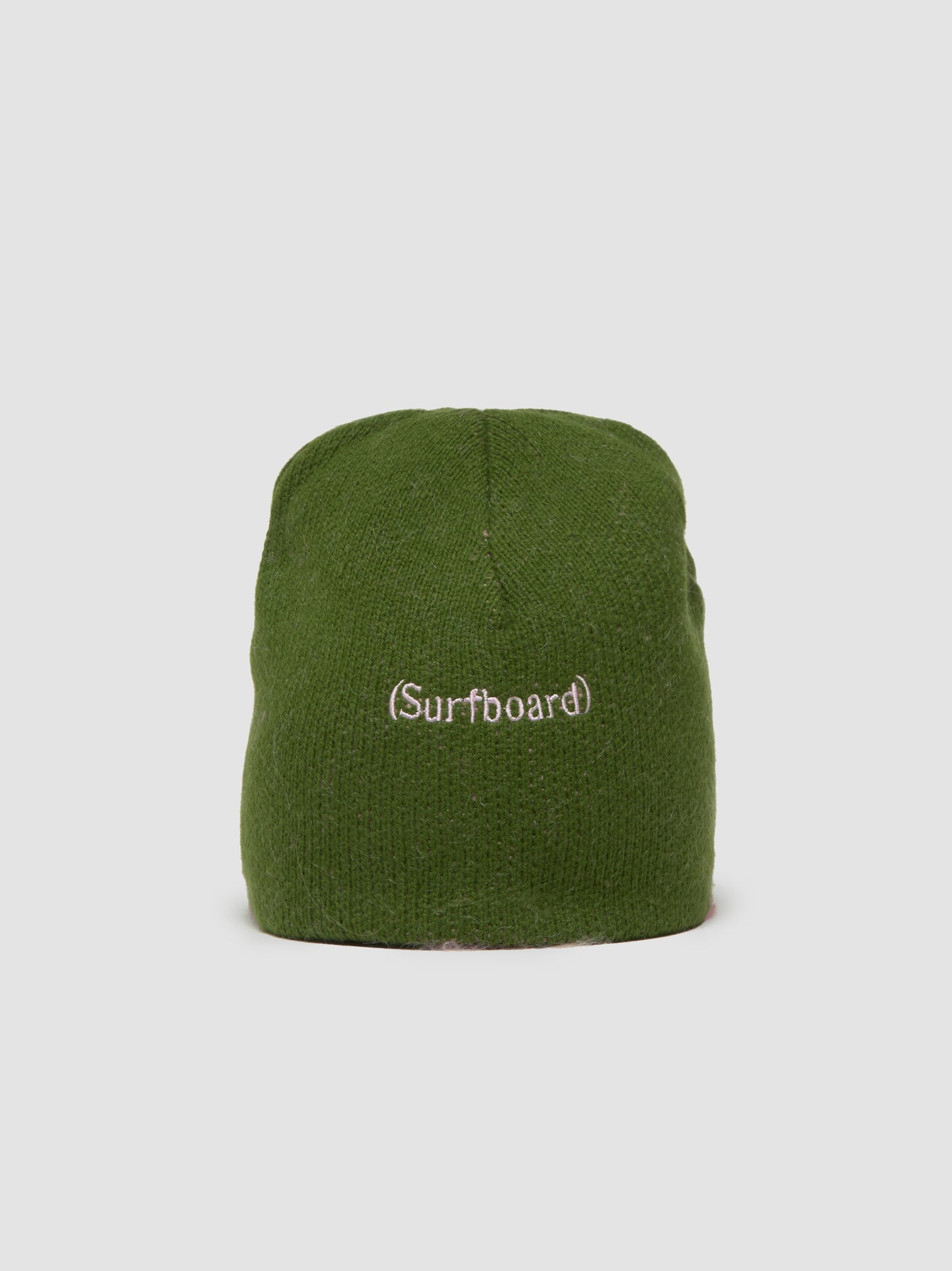 Gas Reversible Beanie in Green Pink Check