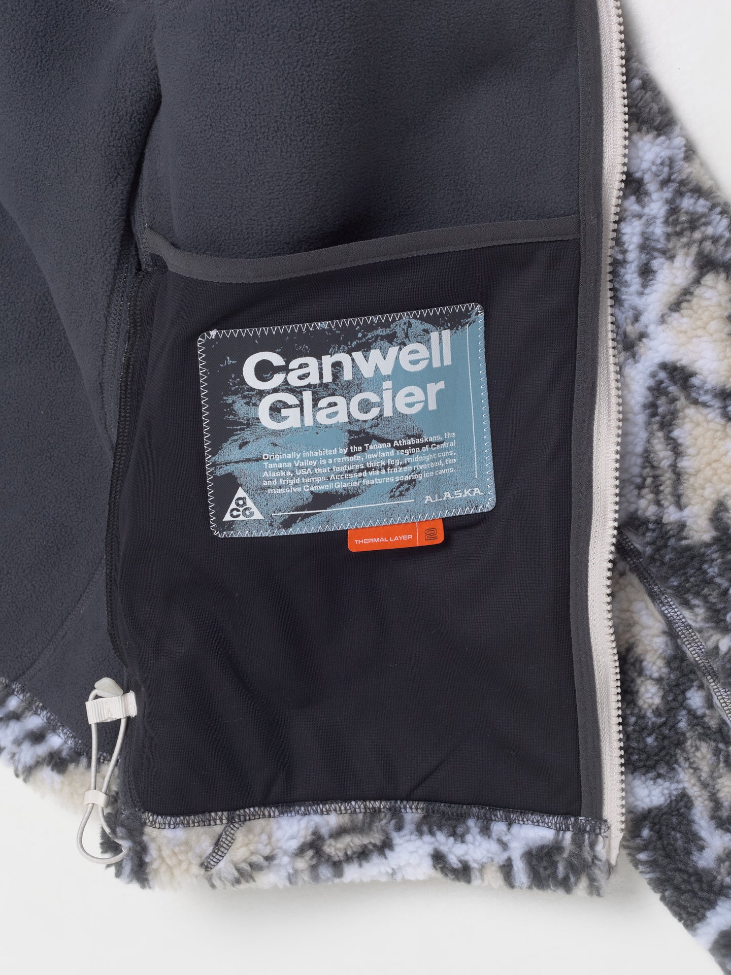 Canwell Glacier Fleece Jacket in Light Orewood Brown & Black