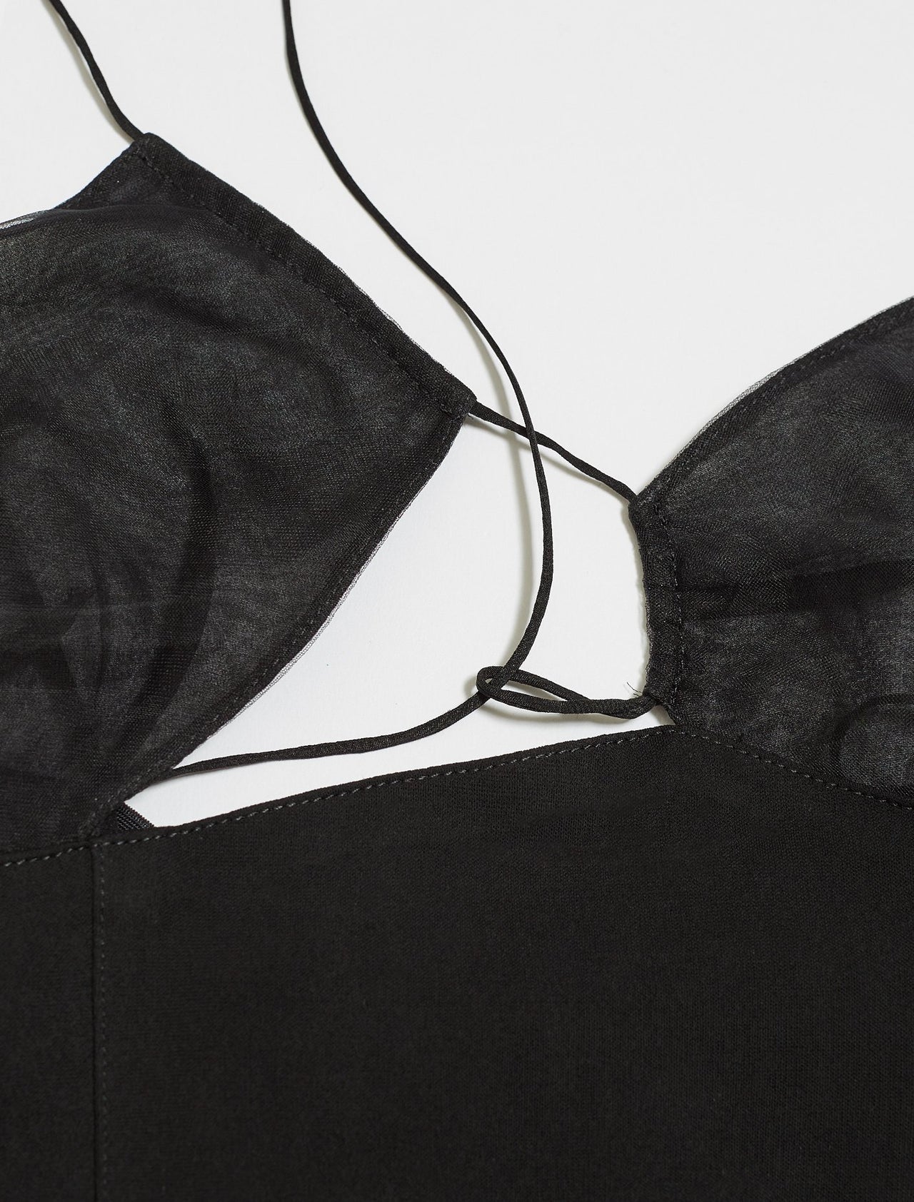 Fitted Bra Mini Dress in Black