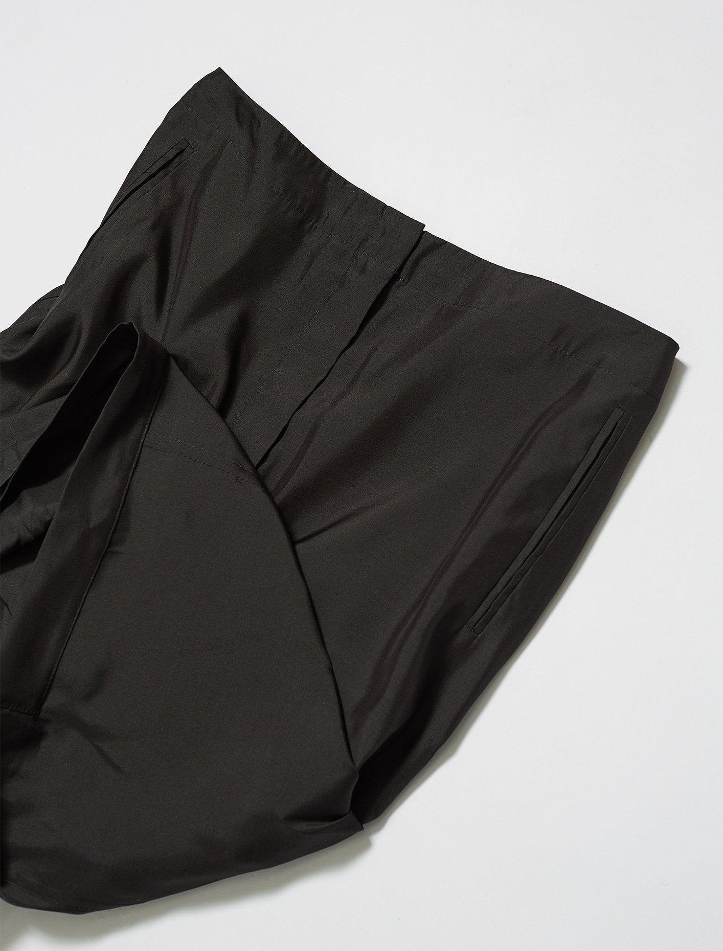 Tailored Draped Skirt in Black