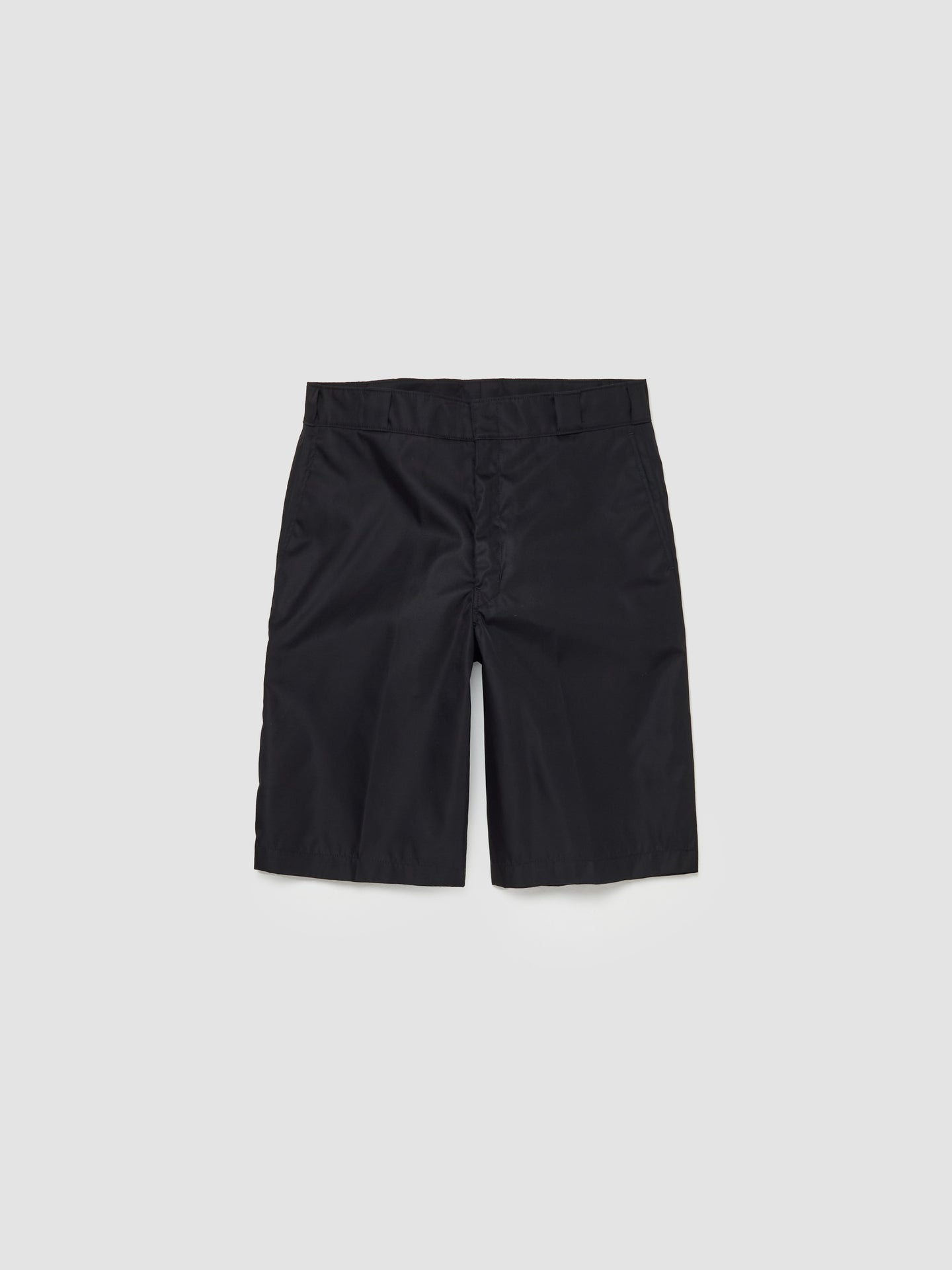 Nylon Garbadine Bermudas in Black