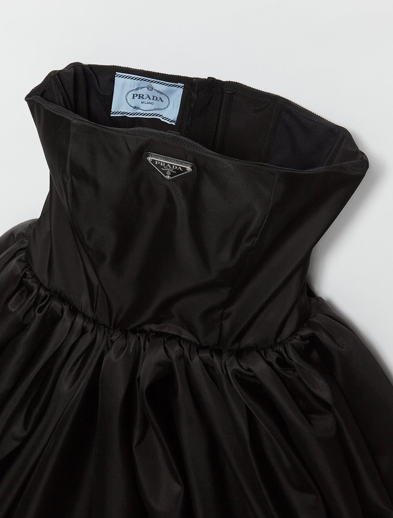 Re-Nylon Corset Dress in Black