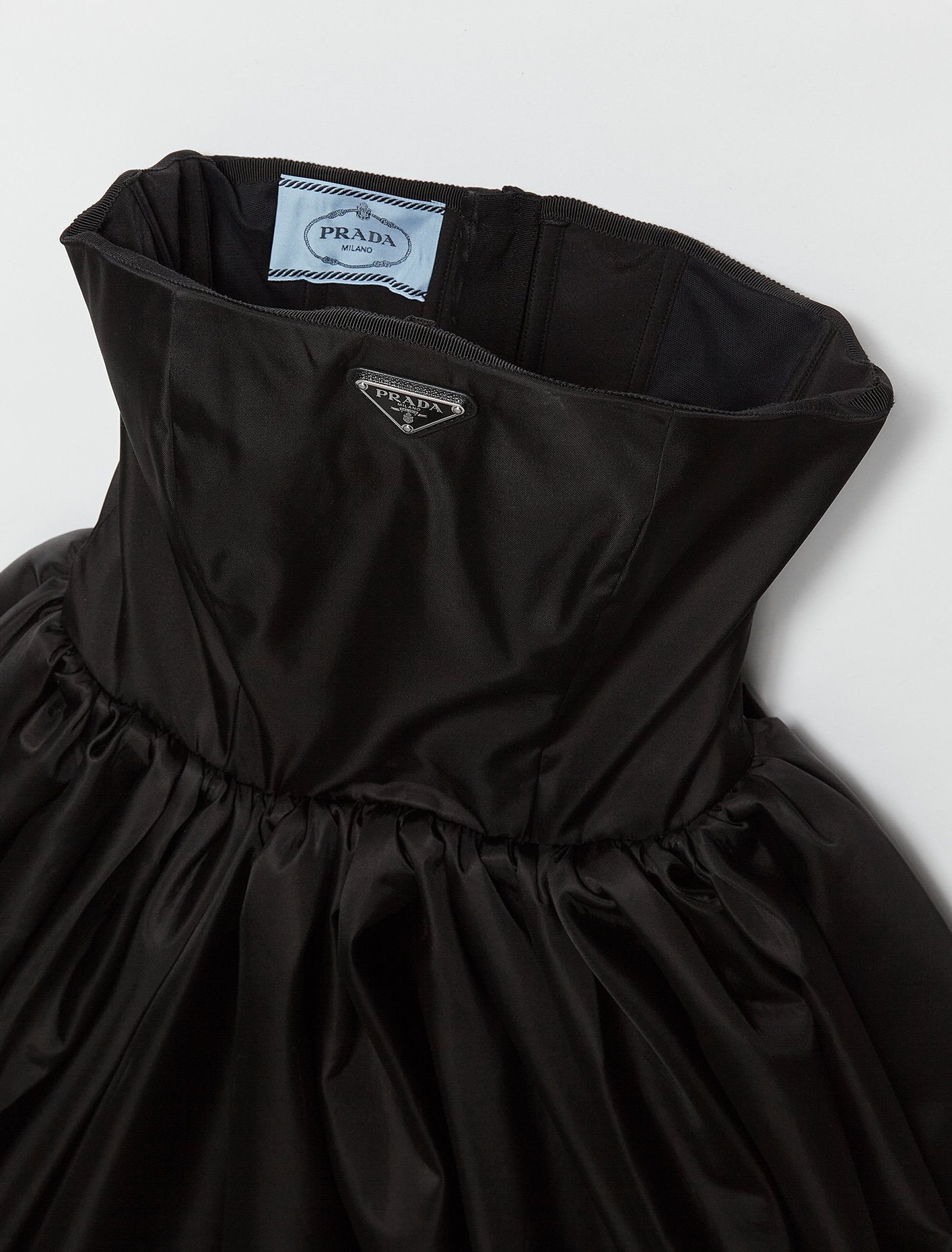 Re-Nylon Corset Dress in Black