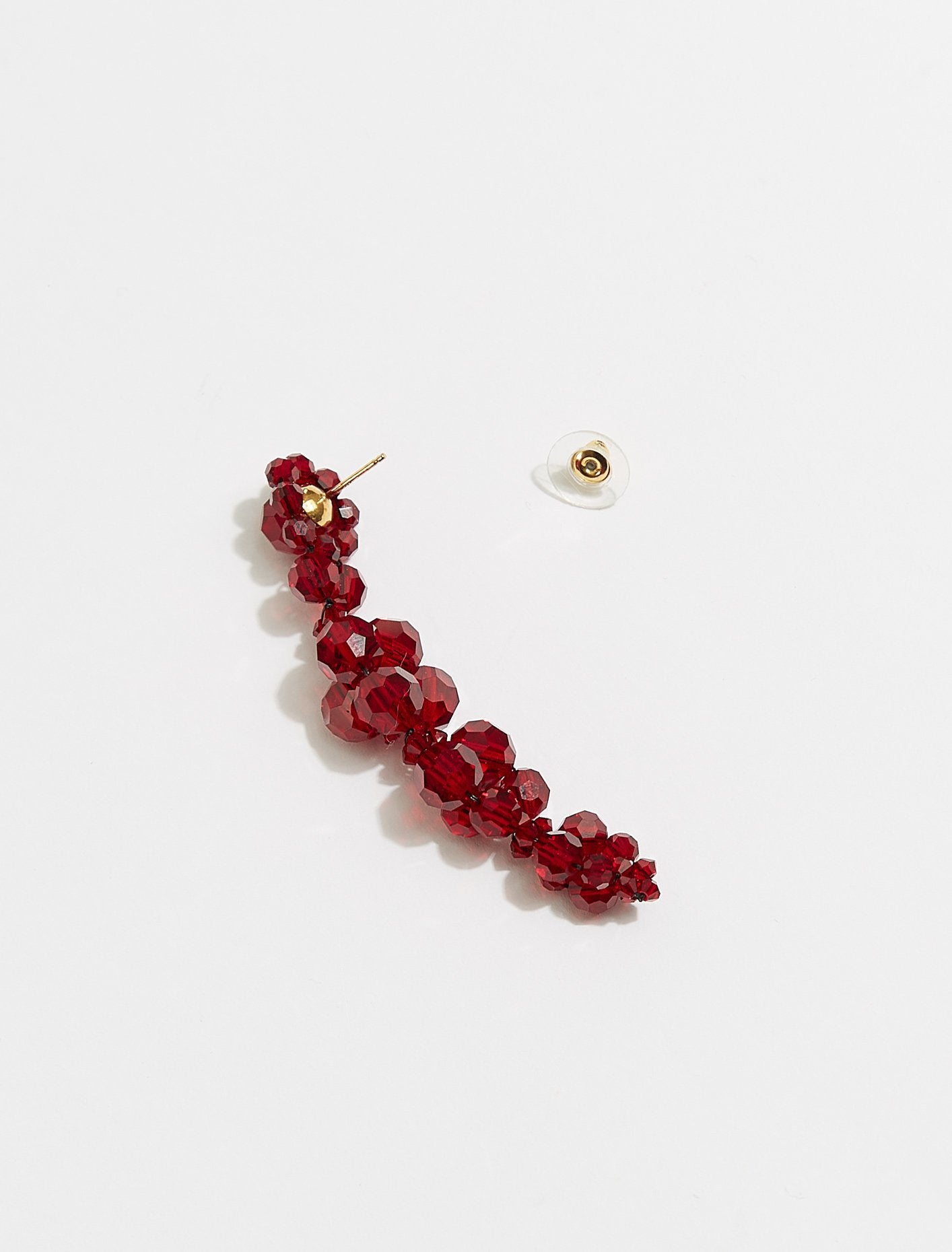 Cluster Drip Earring in Blood Red