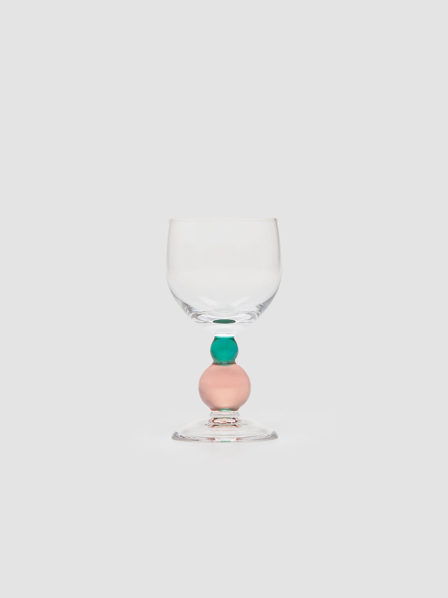 Noam Wine Glass in Rose & Emerald