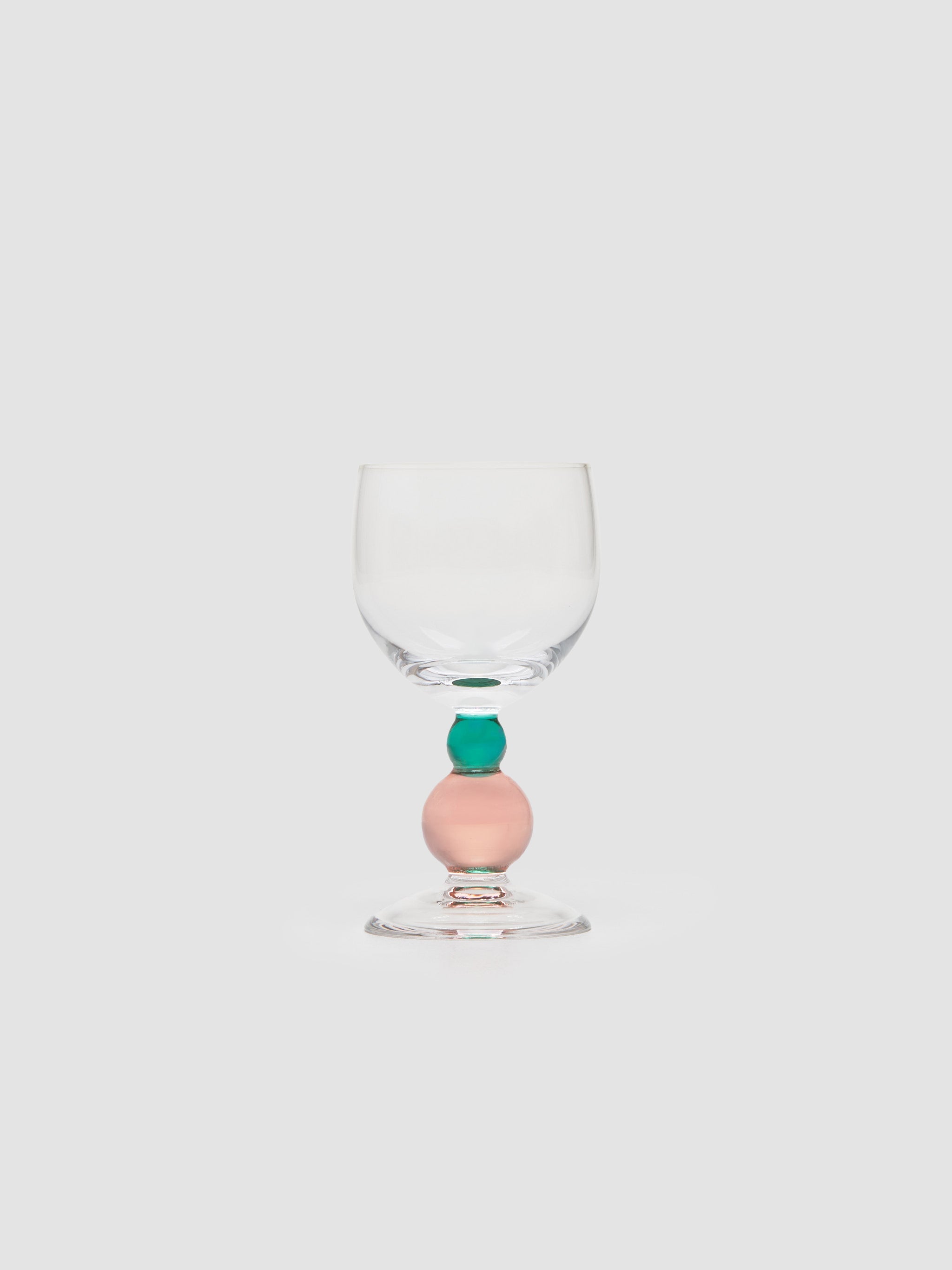 Noam Wine Glass in Rose & Emerald