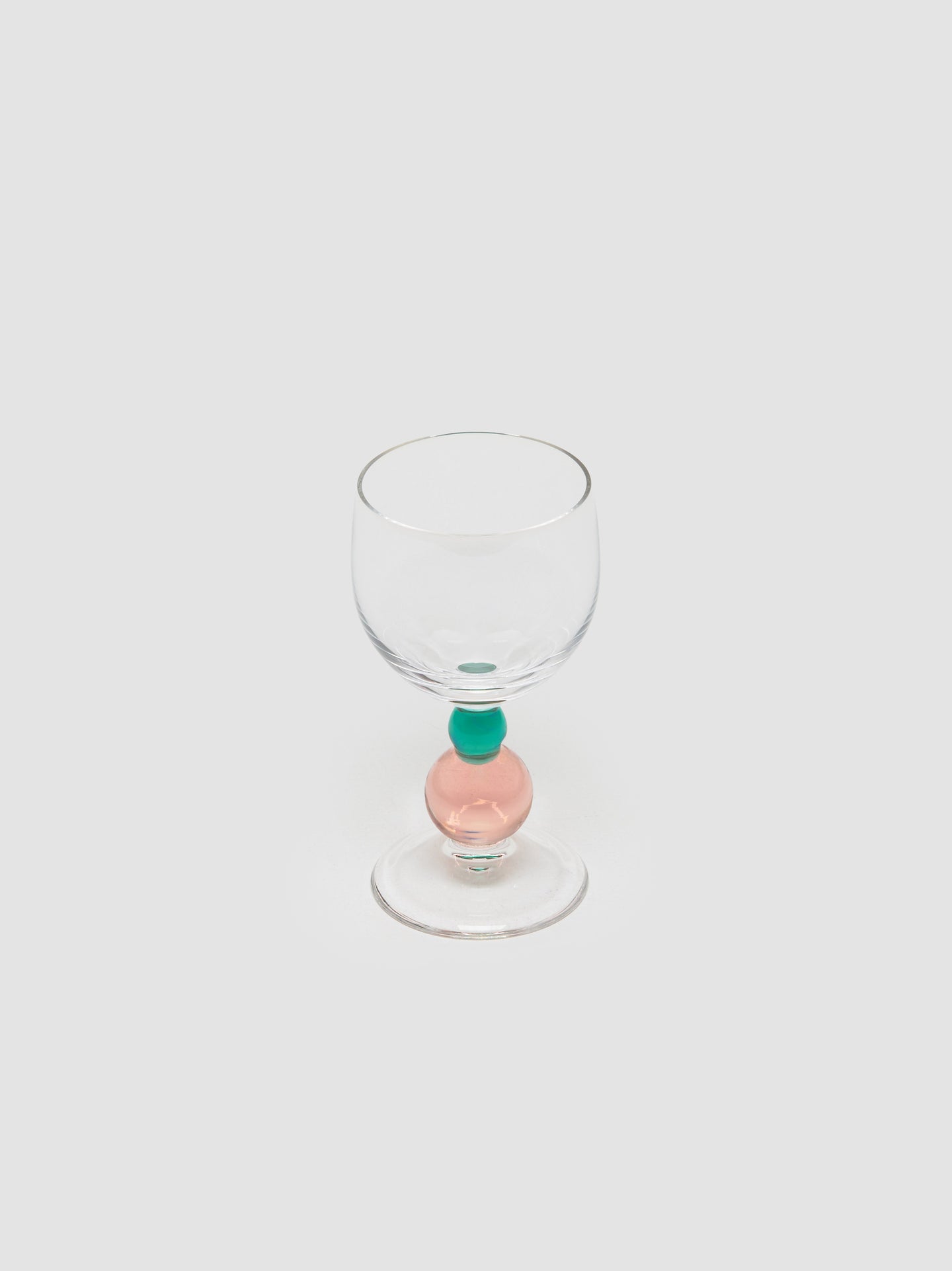 Noam Wine Glass in Rose & Emerald